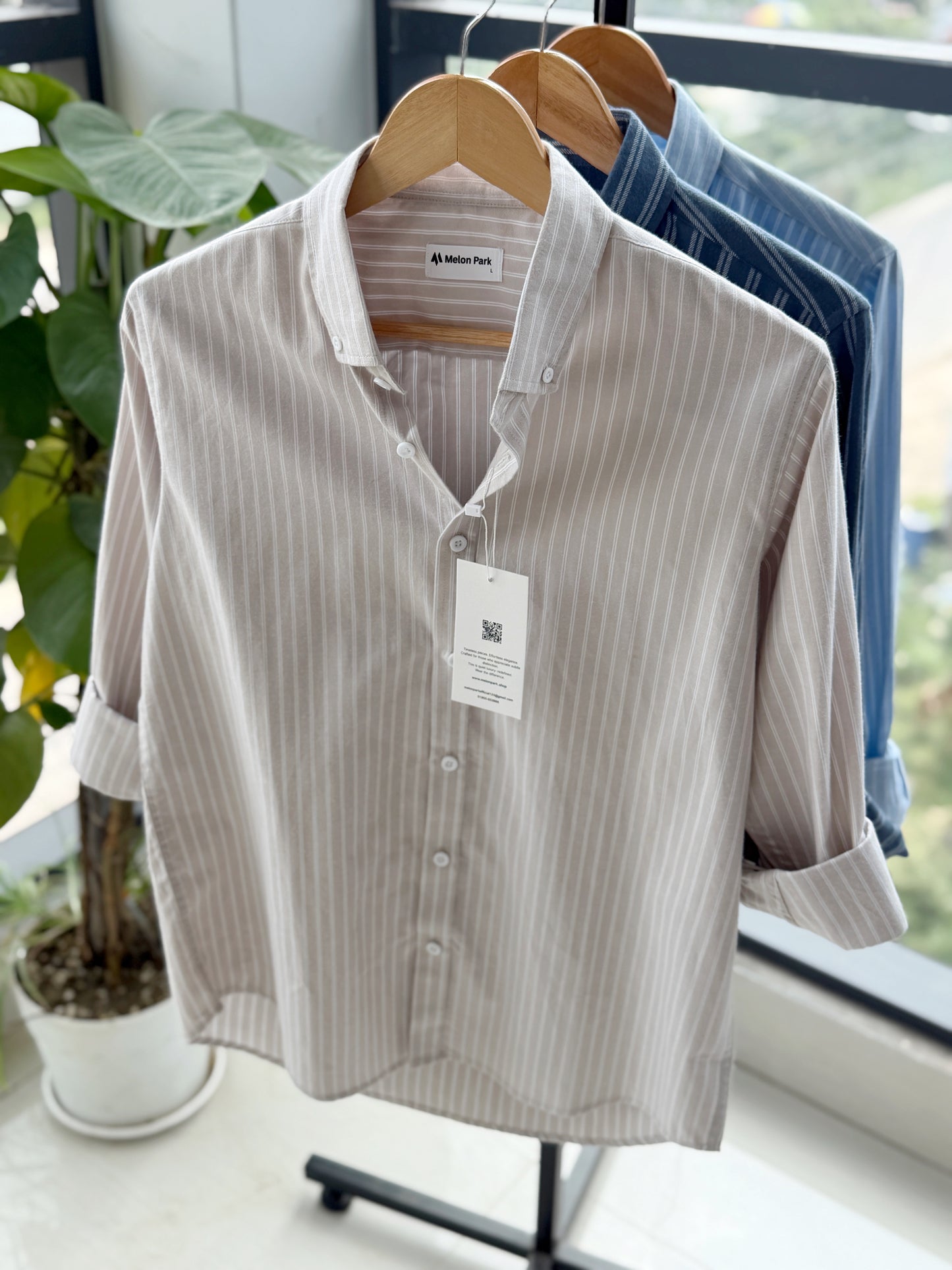 Gentle stripe shirt - Dune stripe
