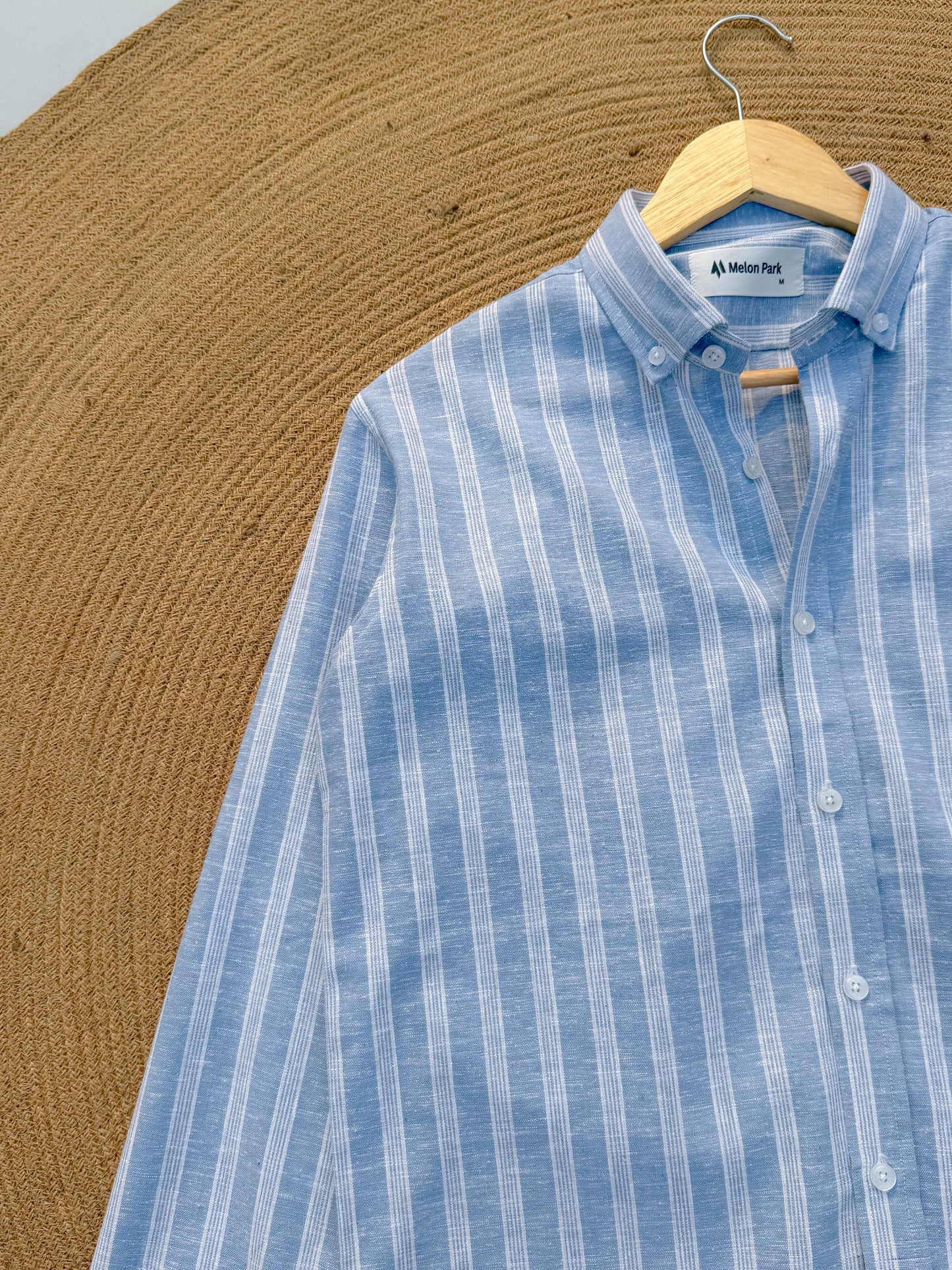 Gentle stripe shirt - Skyline