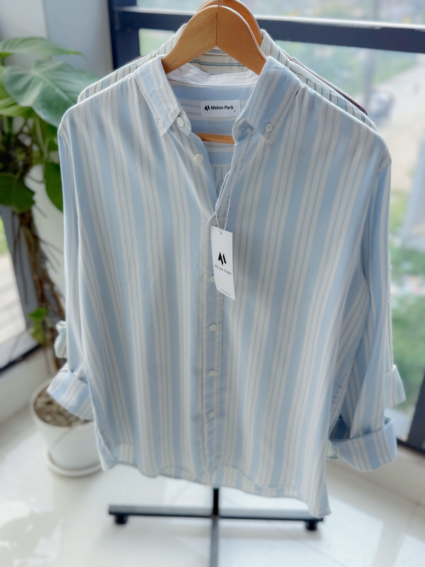 Gentle stripe shirt - Cloud Blue