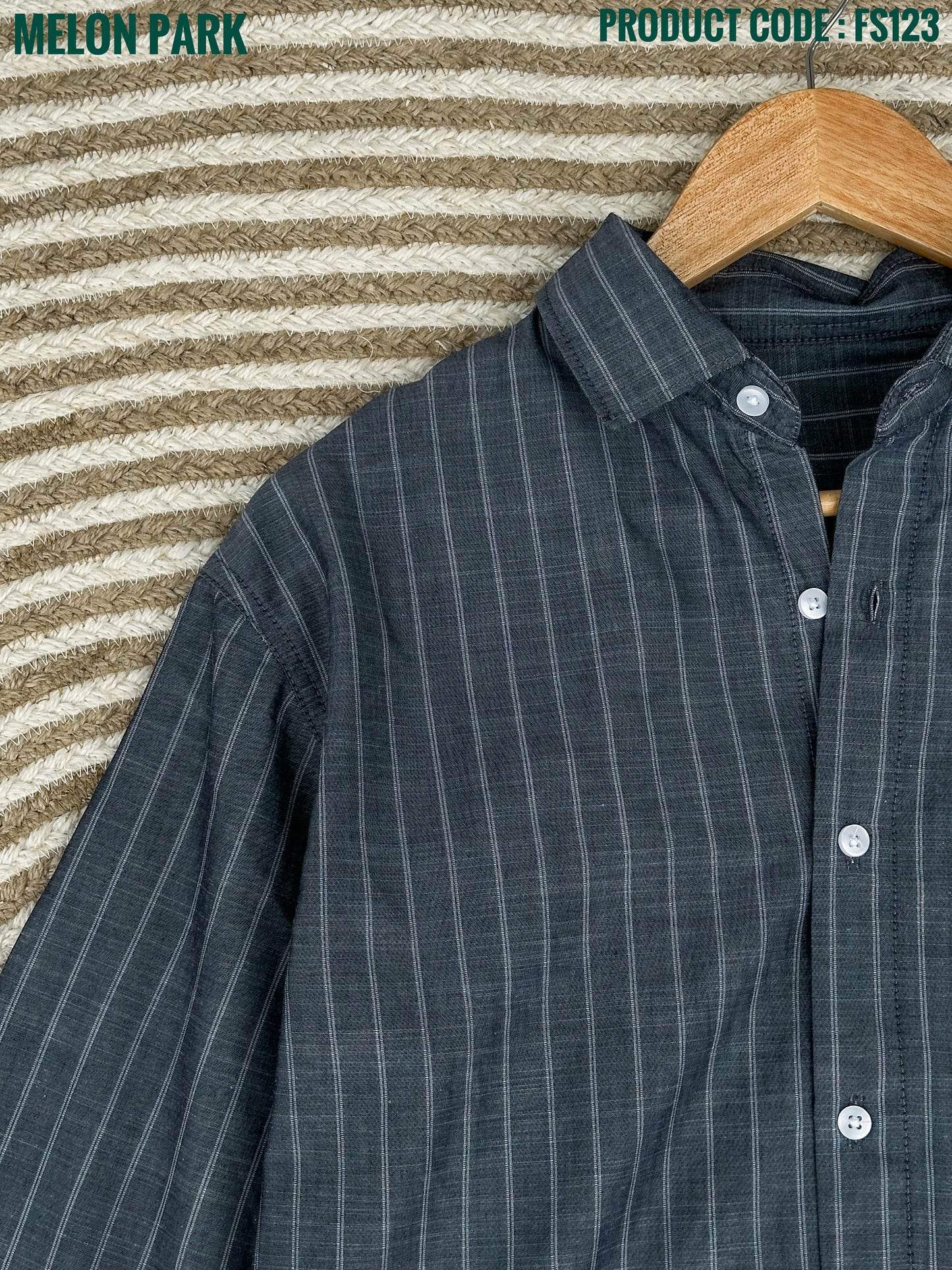 Gentle stripe shirt - Shadow Grey | FS123