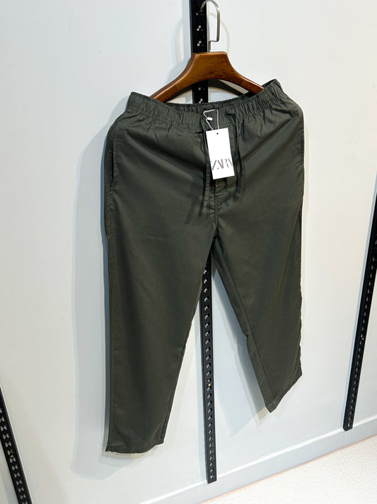 Remi Cotton Trouser - Dark Olive