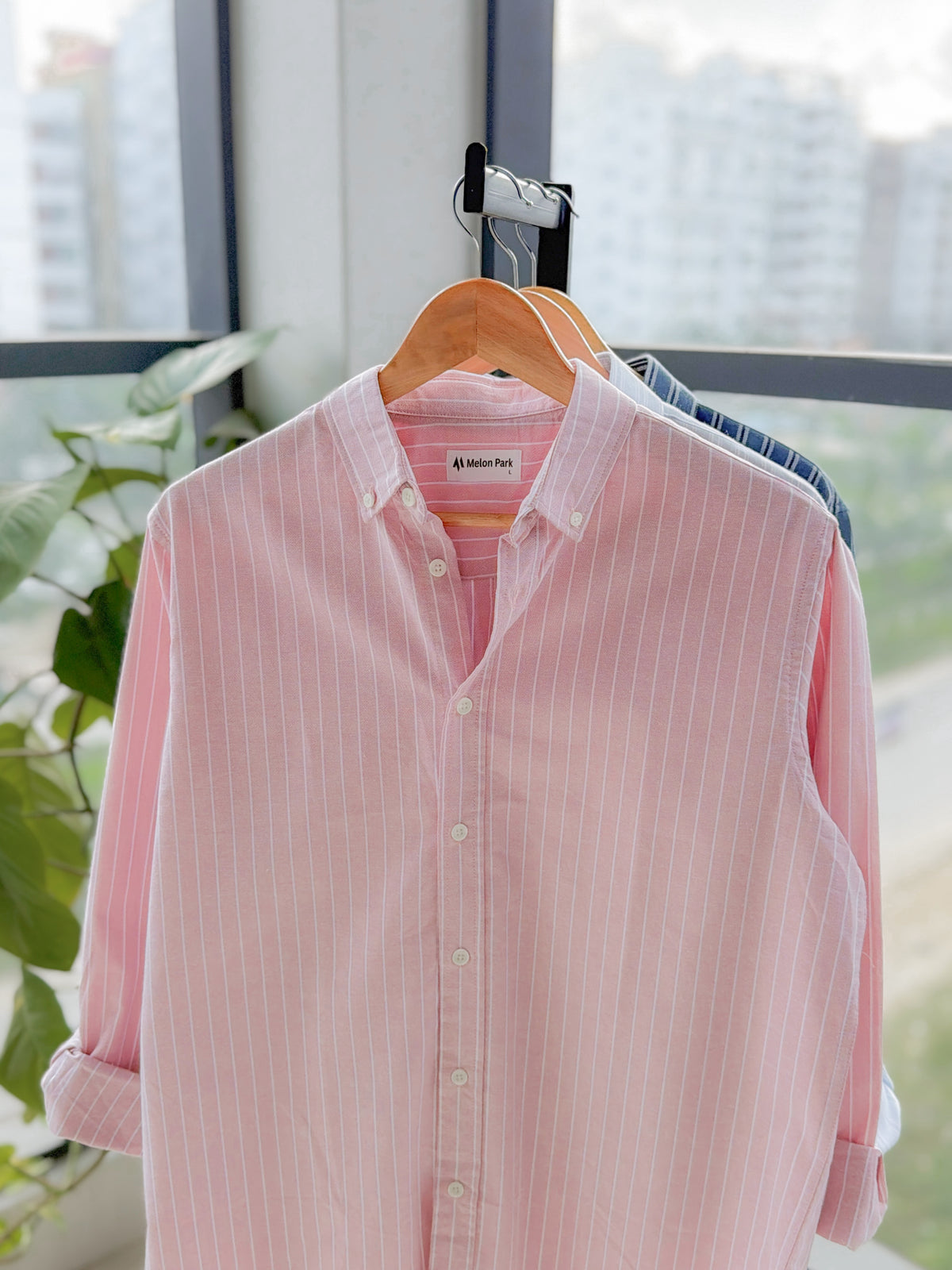 Gentle stripe shirt - Mauve stripe