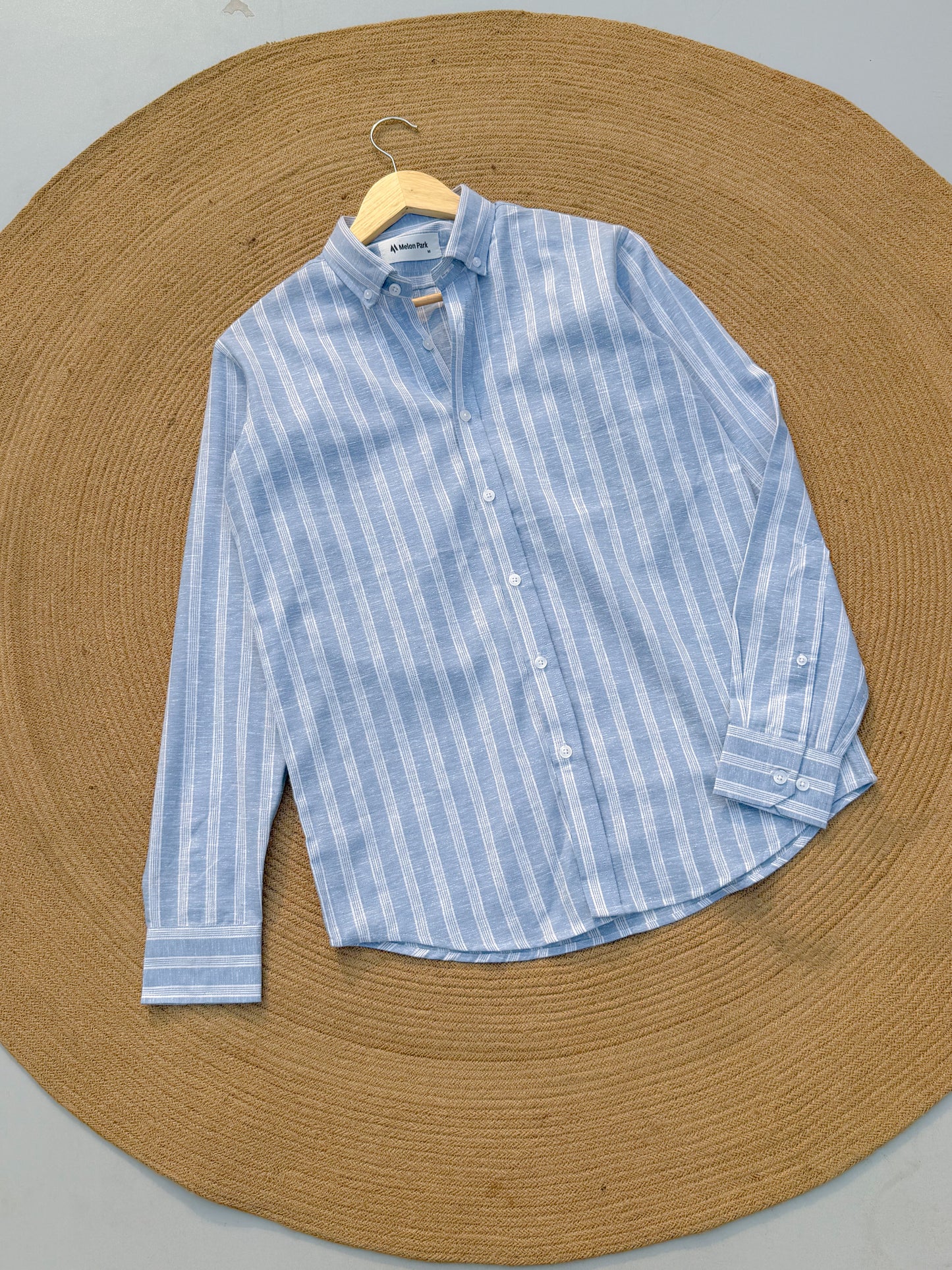 Gentle stripe shirt - Skyline