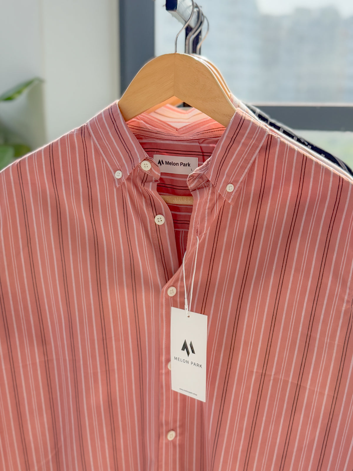 Gentle stripe shirt - Peach stripe