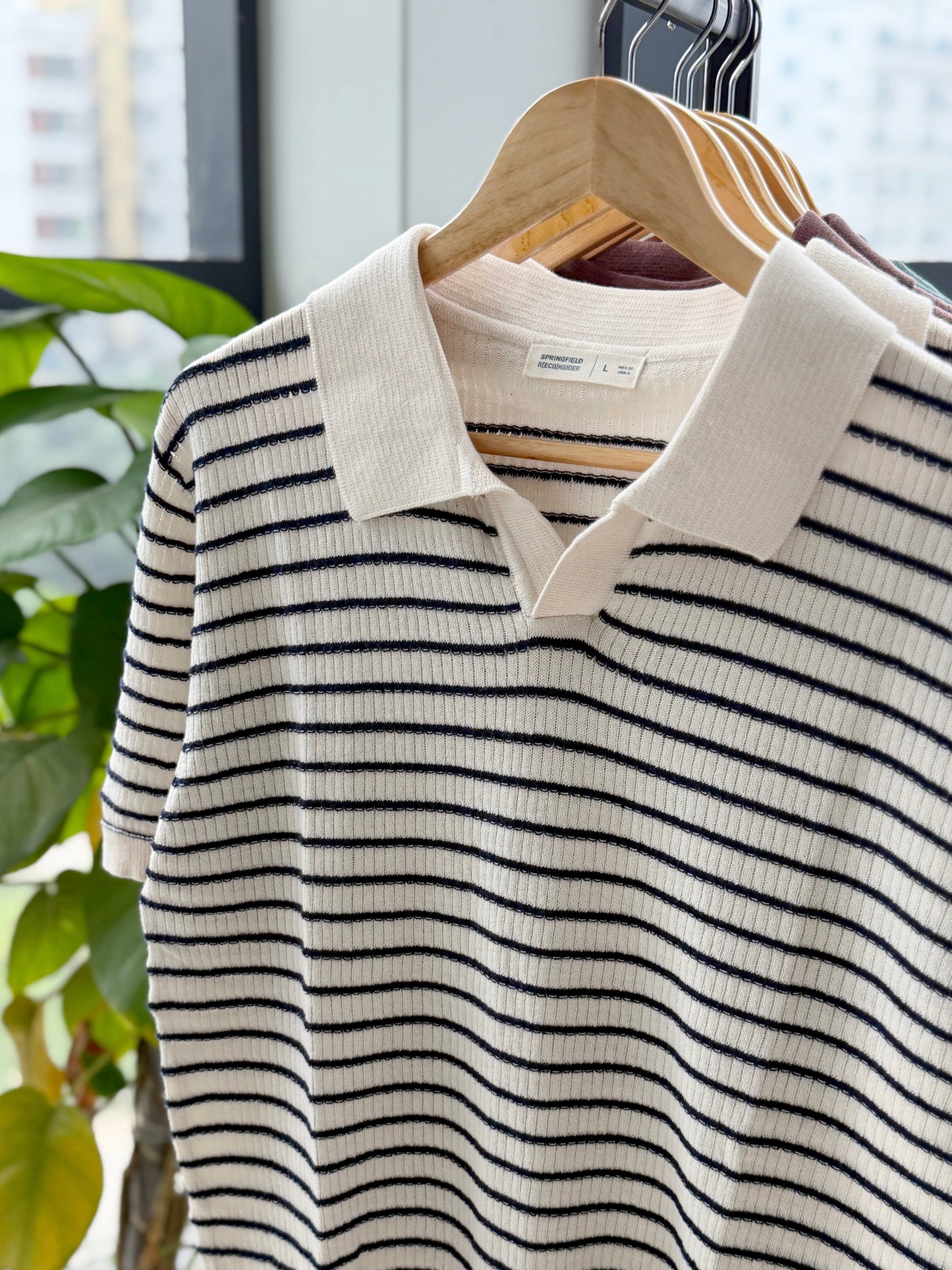 Cabana Knitted Polo - Off White