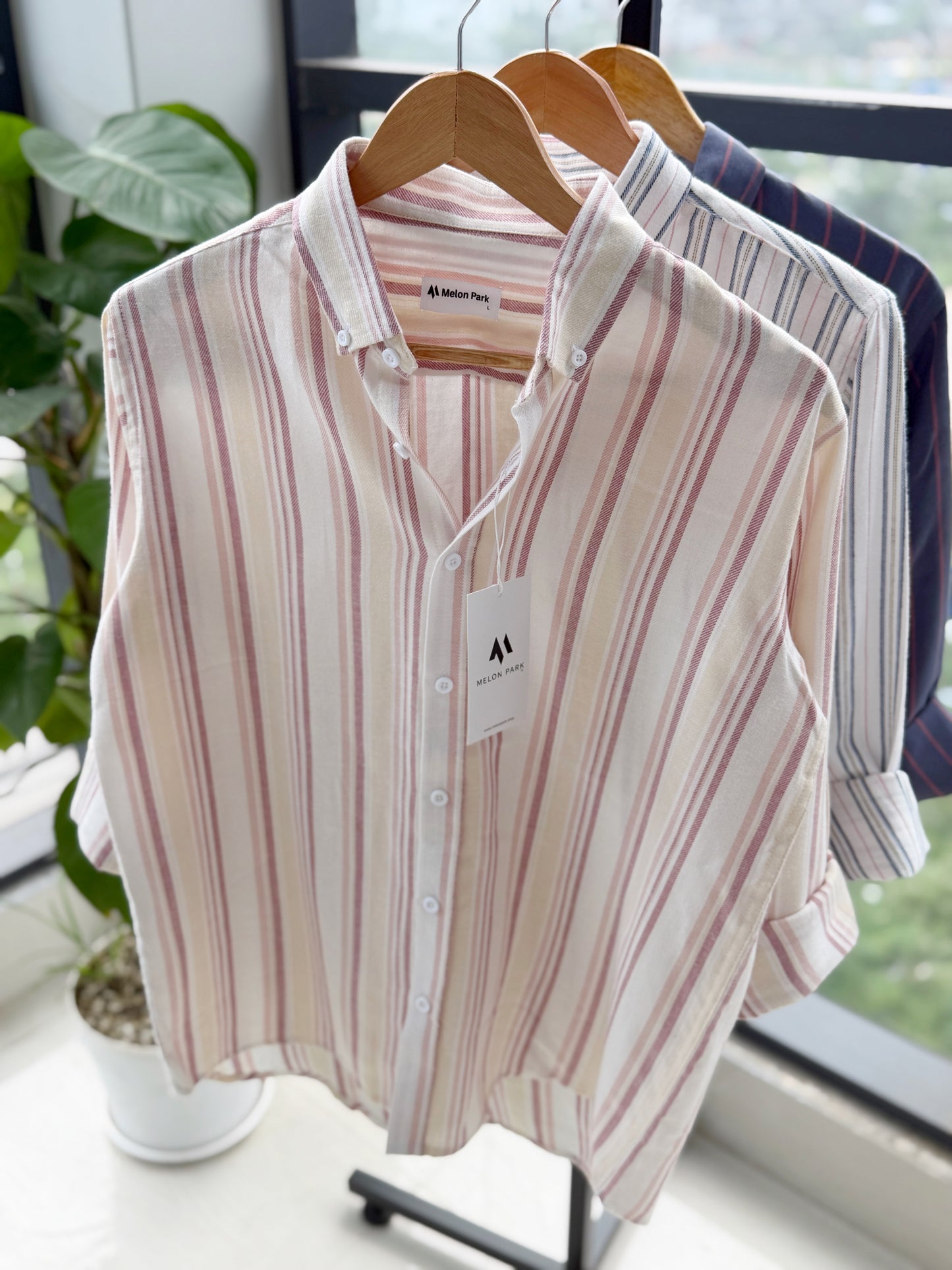Gentle stripe shirt - Tuscan Sunset