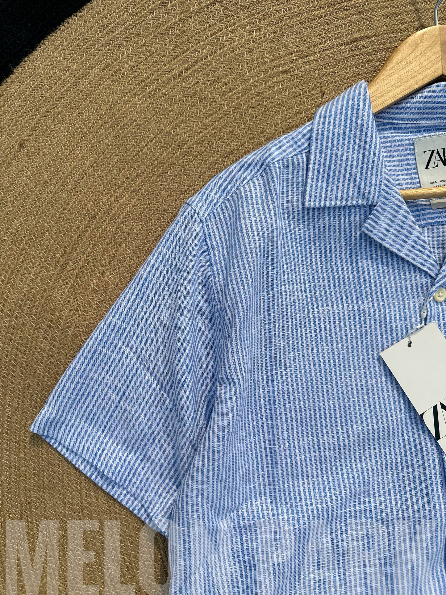 Sky blue stripe Old Money Cuban Shirt