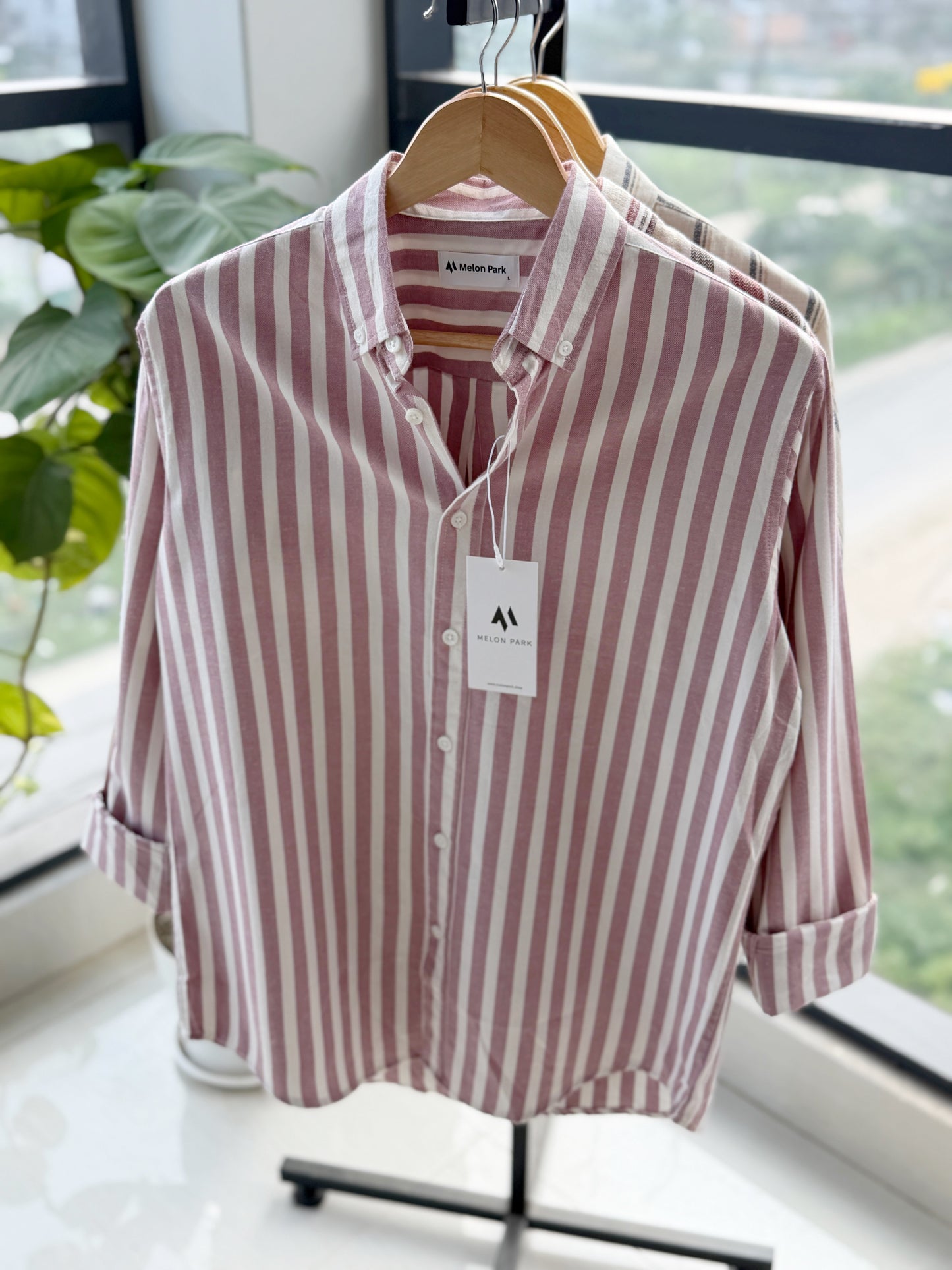 Gentle stripe shirt - Blush Breeze