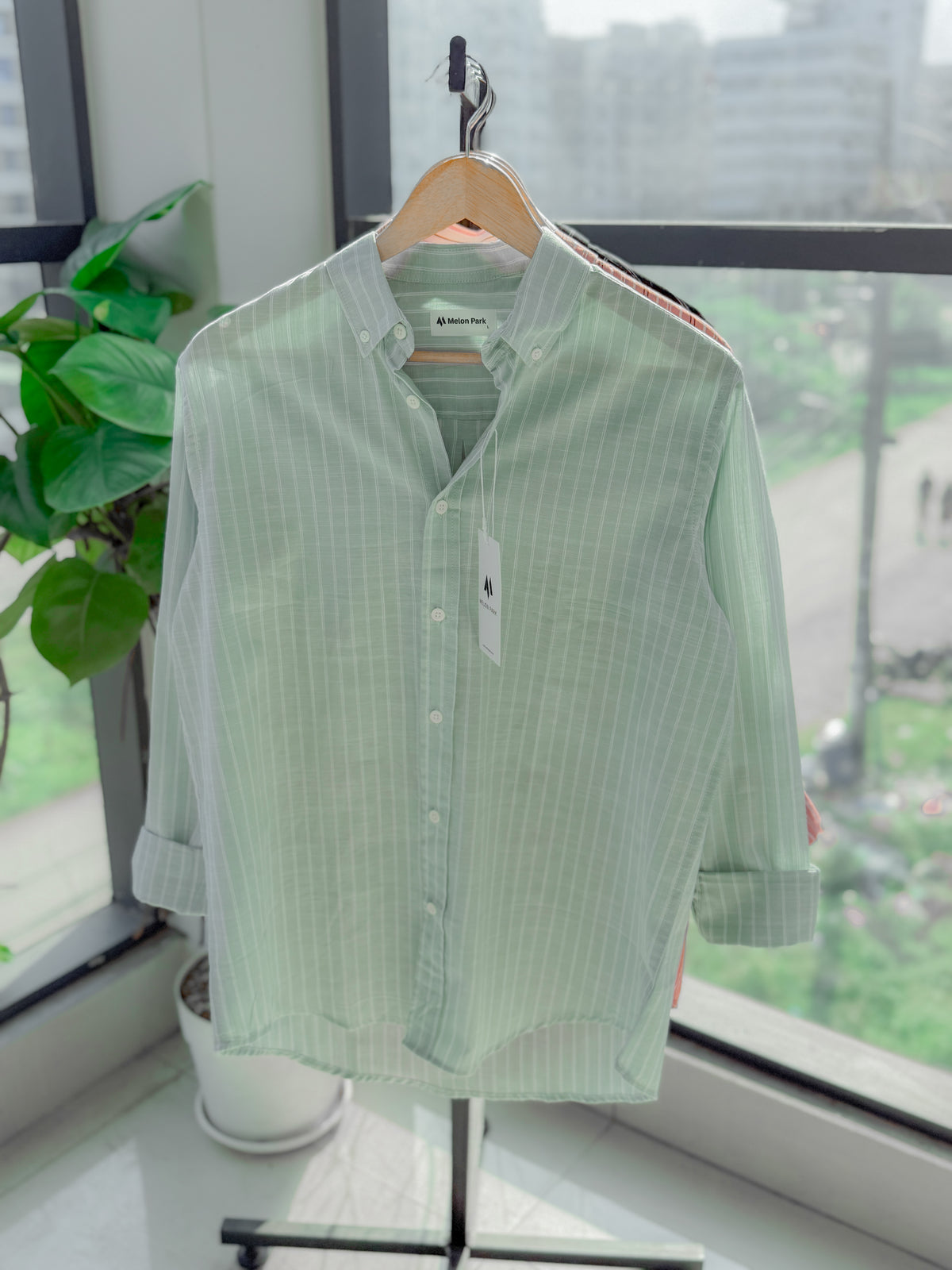 Gentle stripe shirt - Mint Pistachio