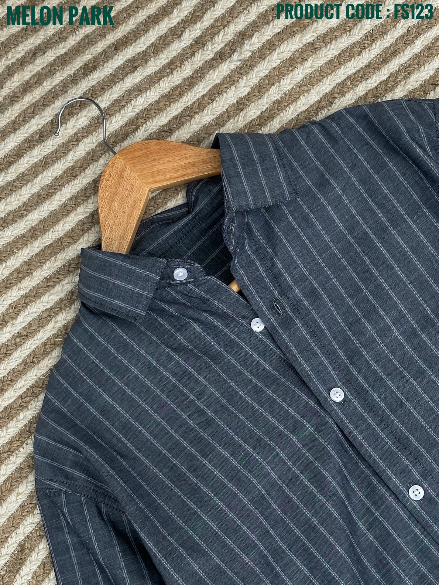 Gentle stripe shirt - Shadow Grey | FS123