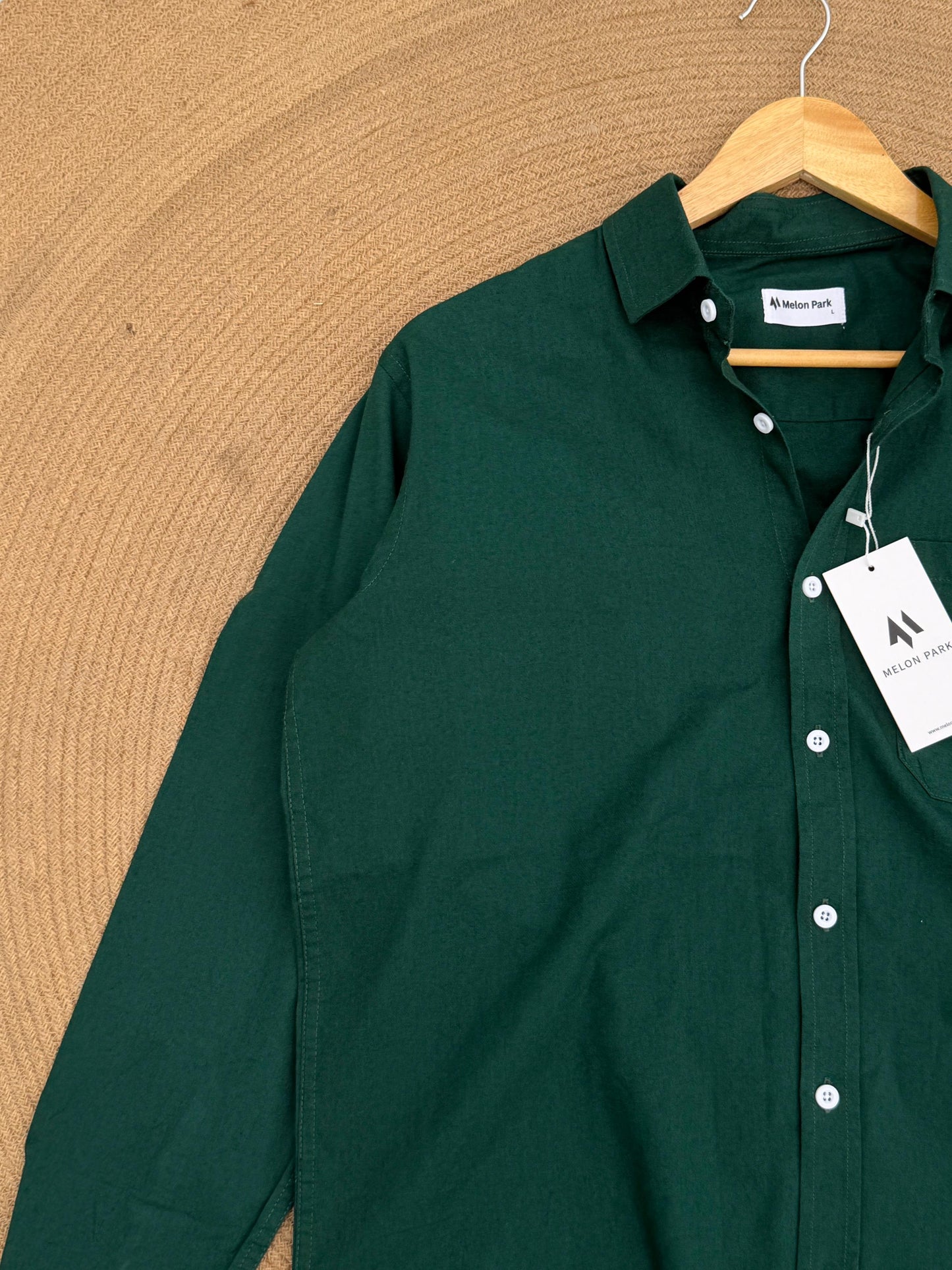 Drop-shoulder boxy shirt - Green