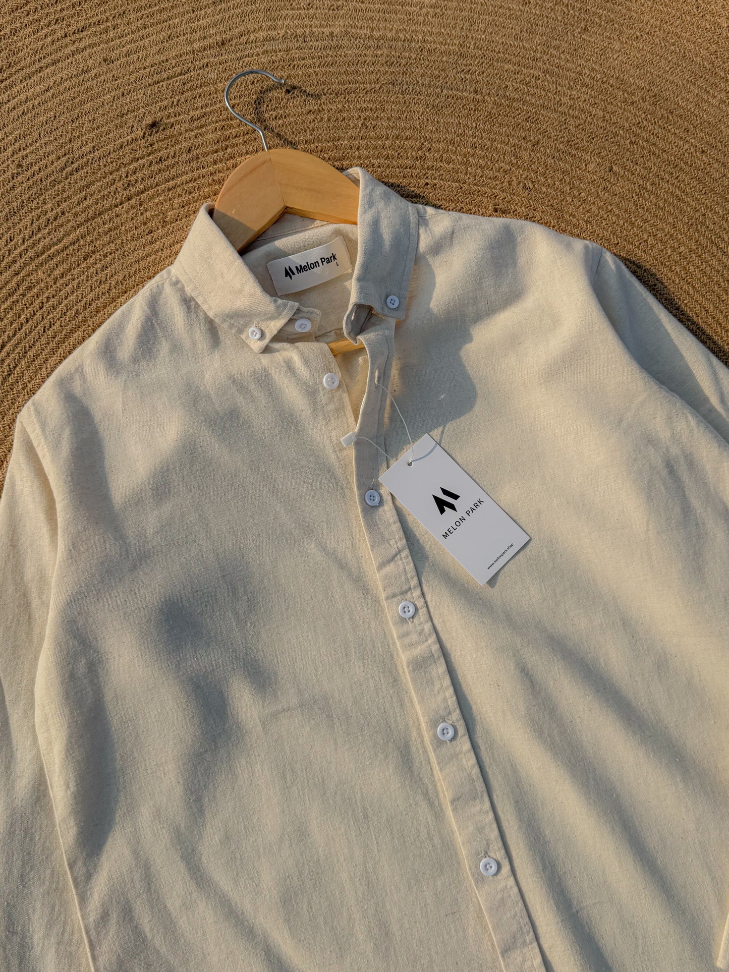 Signature Remi cotton shirt - Textured Off White
