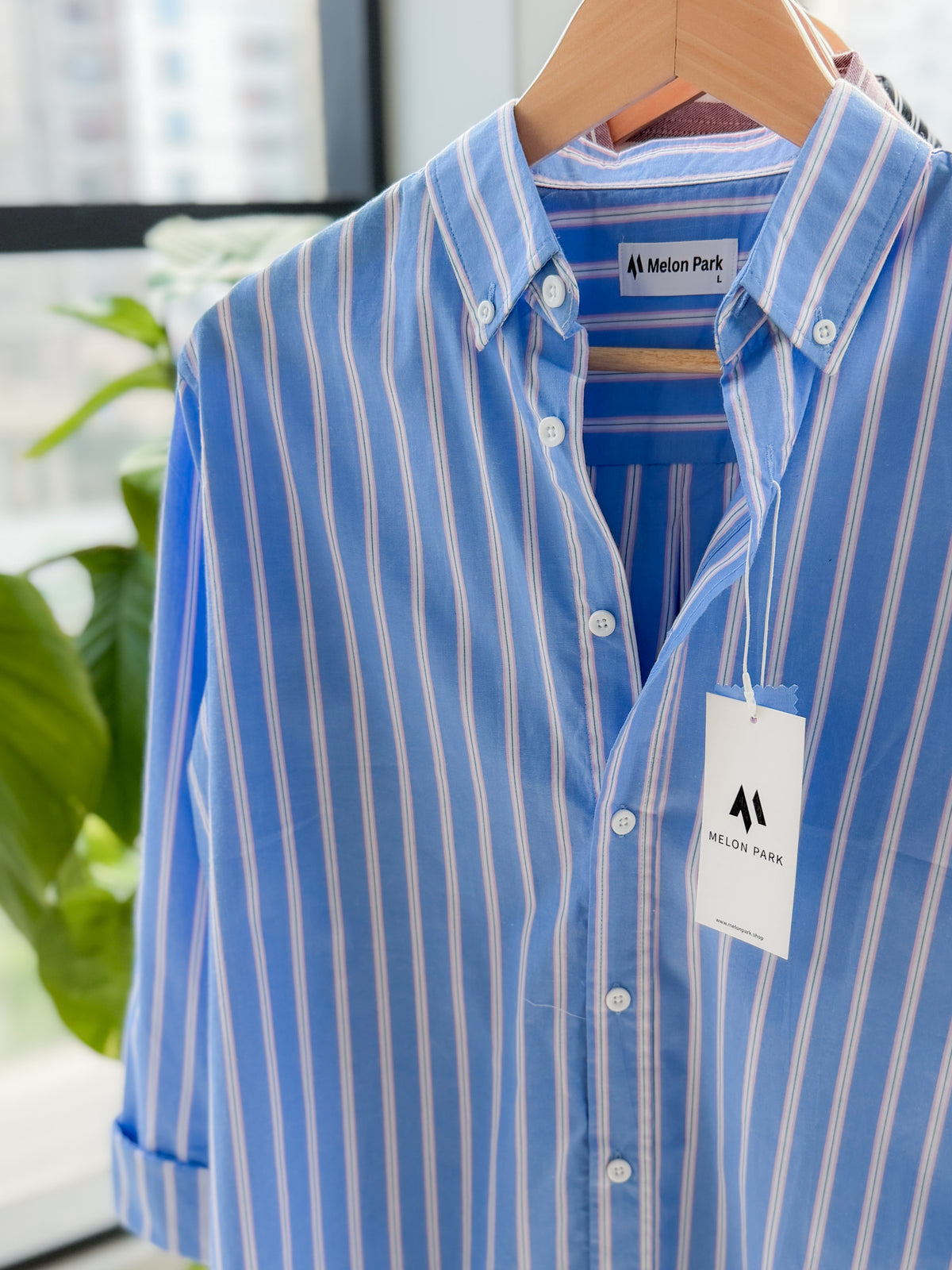 Gentle stripe shirt - Blue Orchid