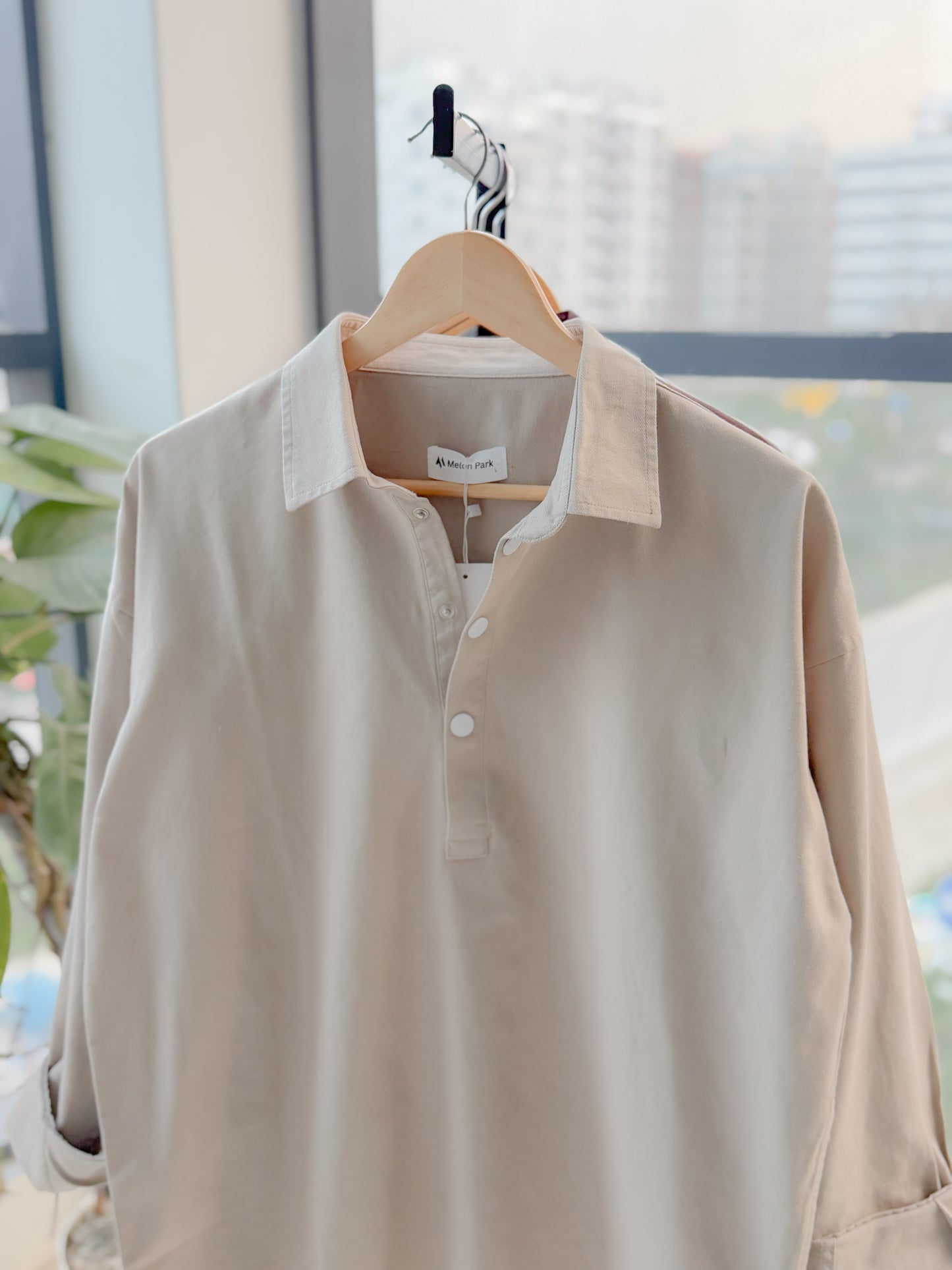Fine Henley shirt - Off white