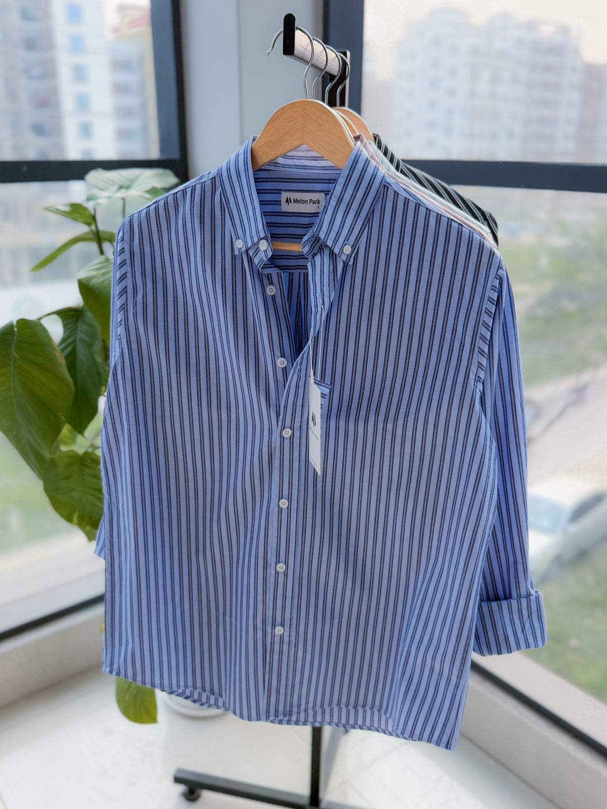 Gentle stripe shirt - Cobalt Ink