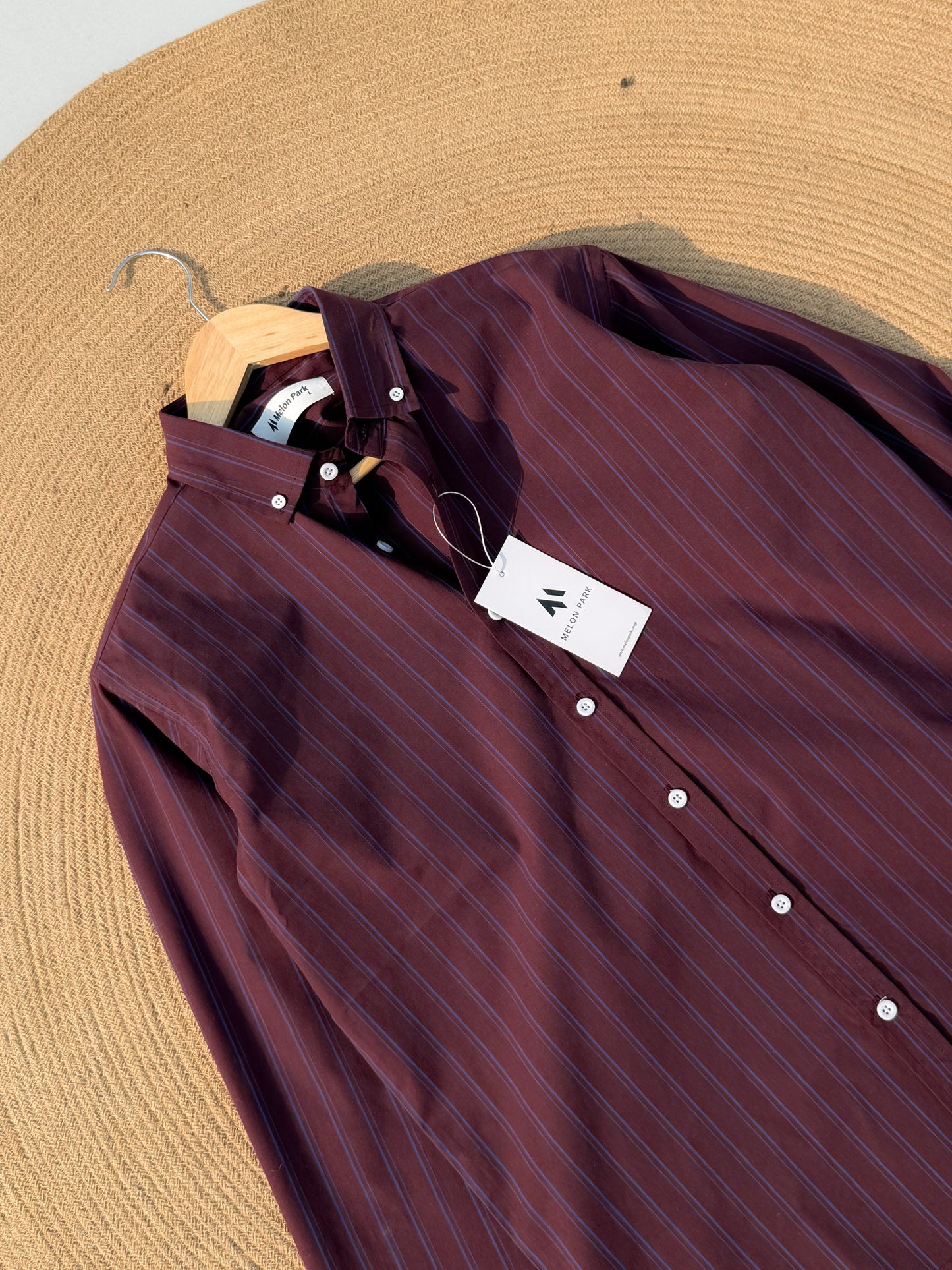 Old Money full sleeve shirt - Burgundy Bordeaux