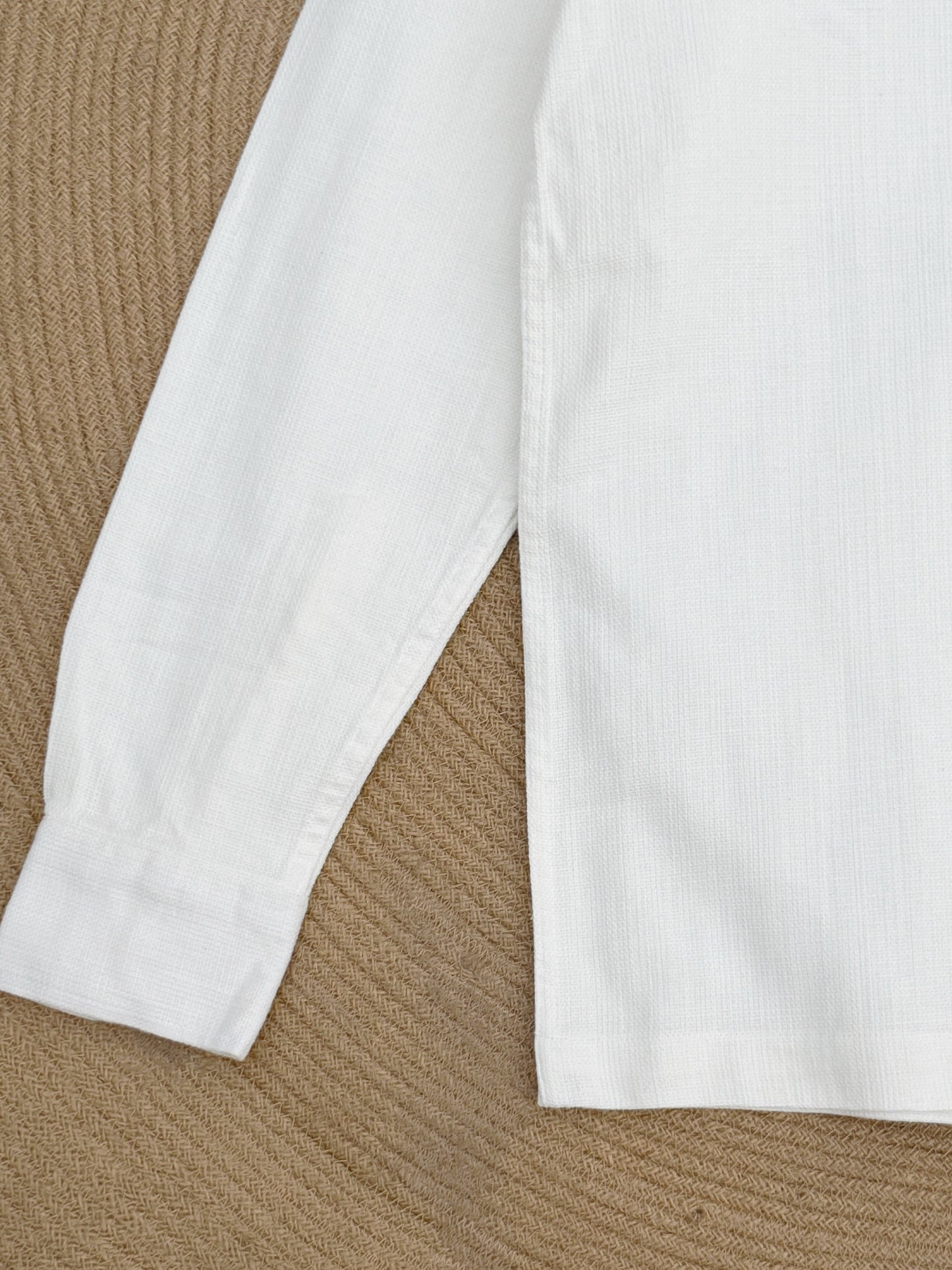 Drop-shoulder boxy shirt - White