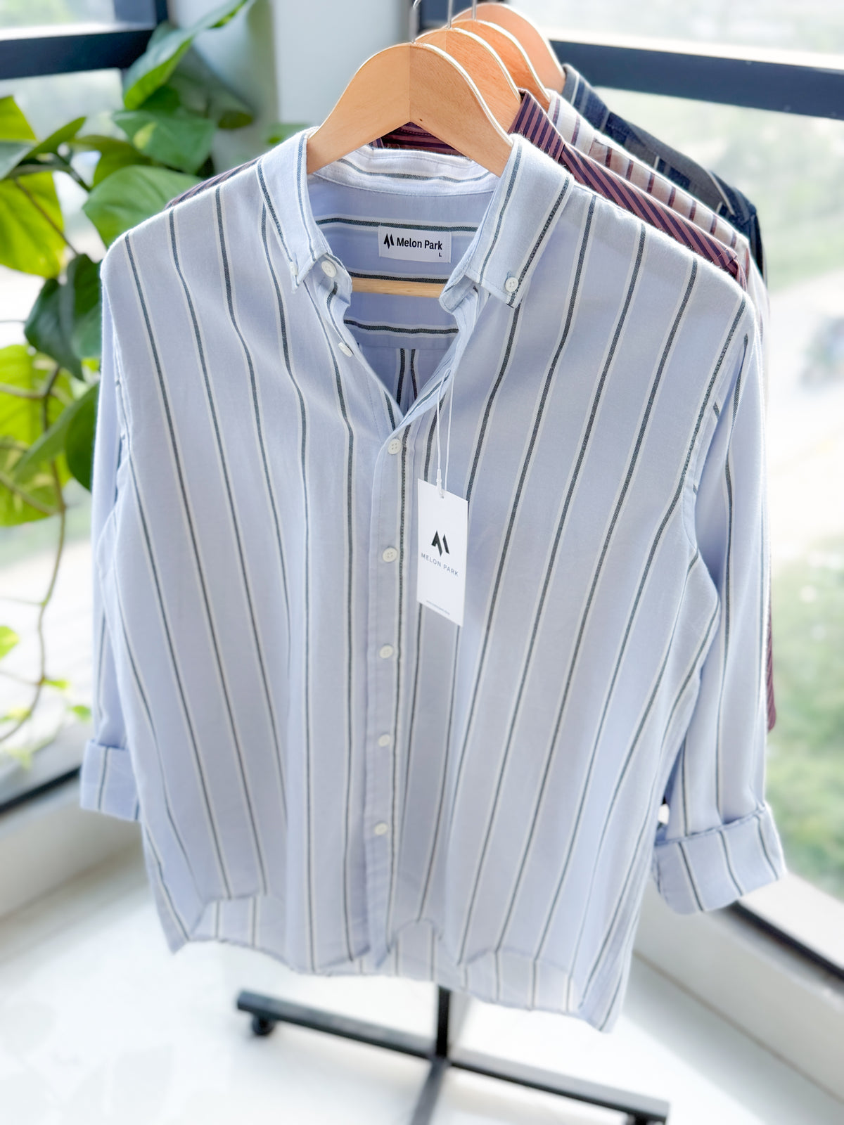 Gentle stripe shirt - Glacier stripe