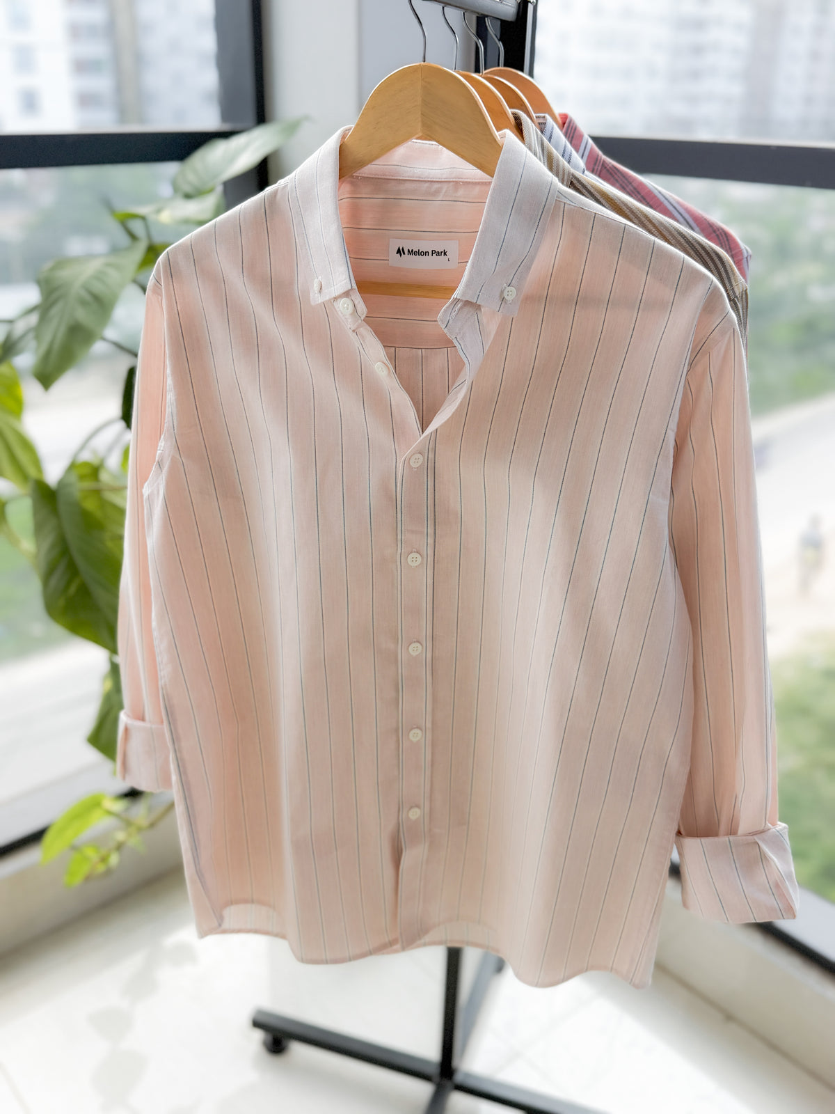 Gentle stripe shirt - Afternoon crisp