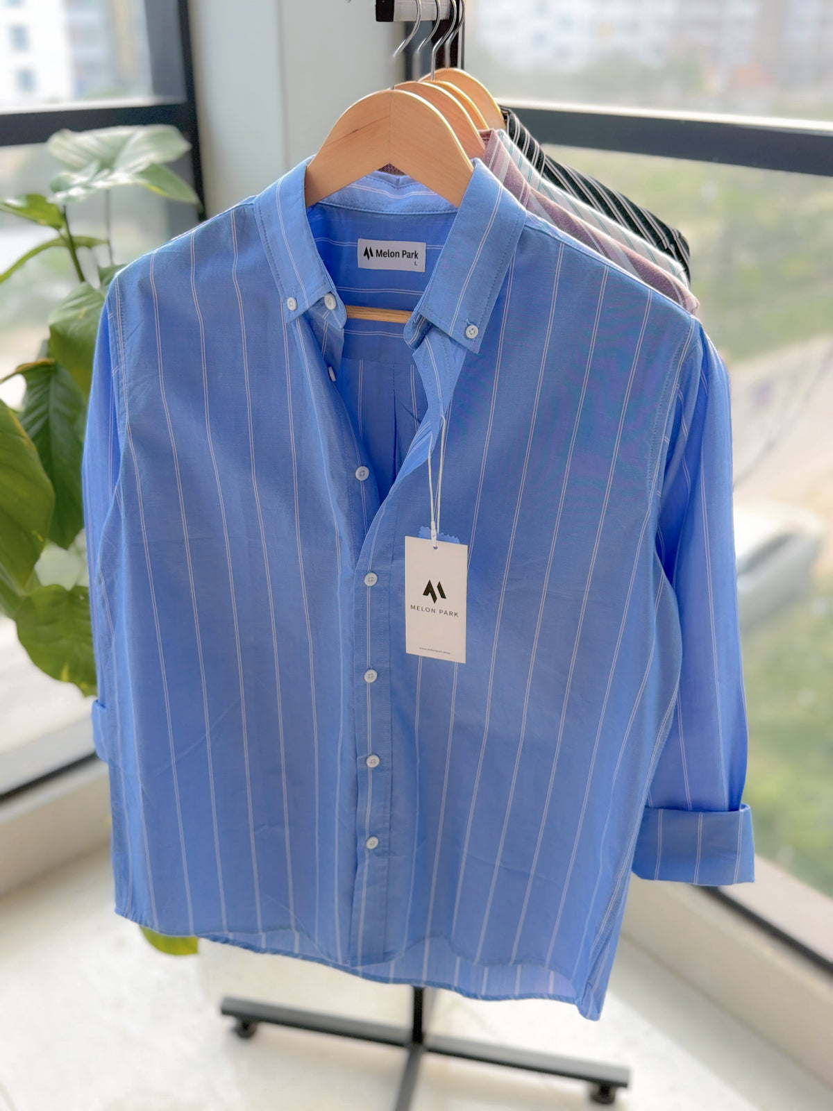 Gentle stripe shirt - Royal Slate