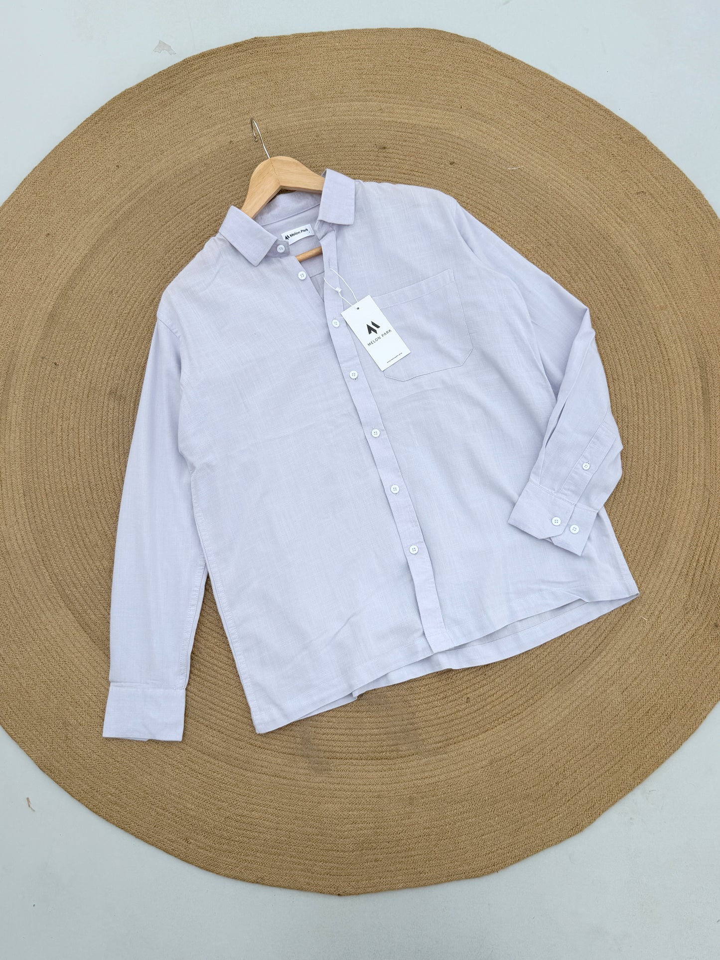 Drop-shoulder boxy shirt - Lavender
