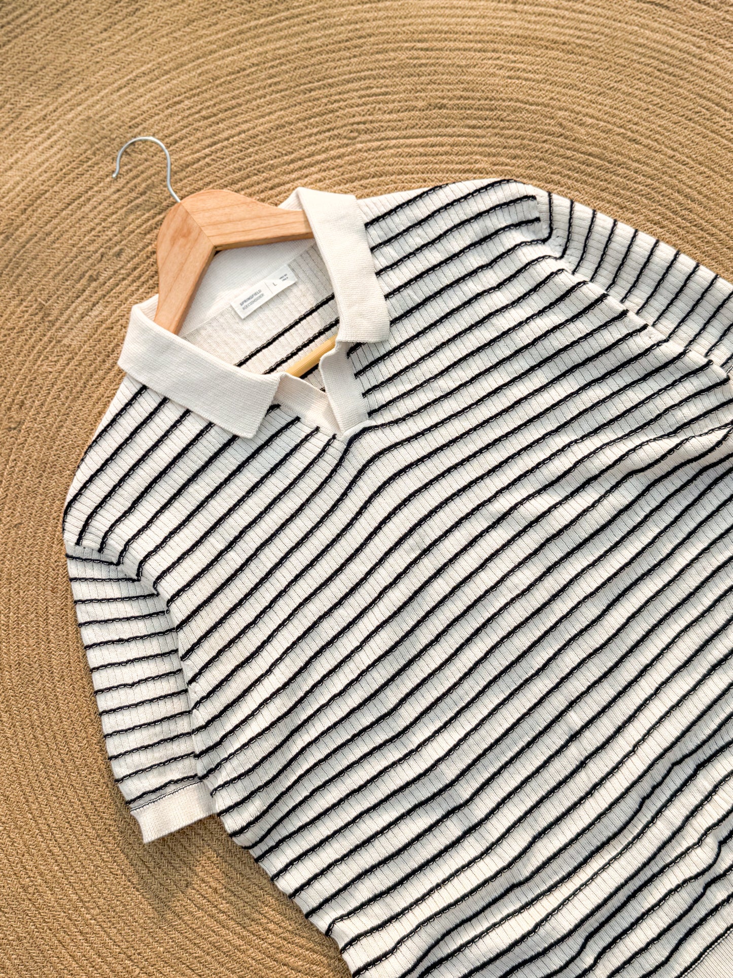 Cabana Knitted Polo - Off White