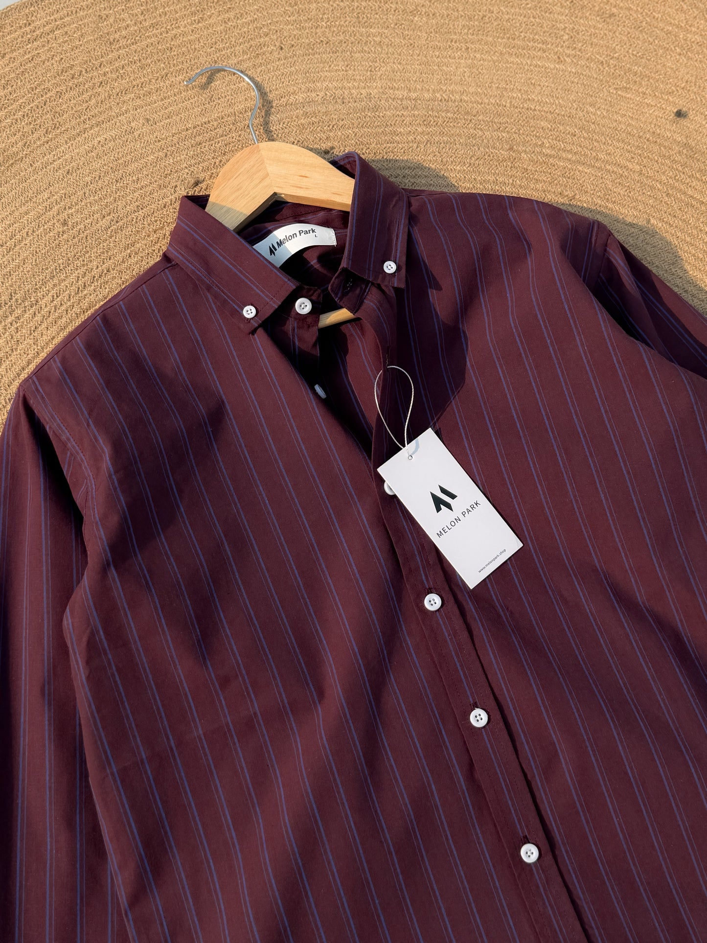 Old Money full sleeve shirt - Burgundy Bordeaux