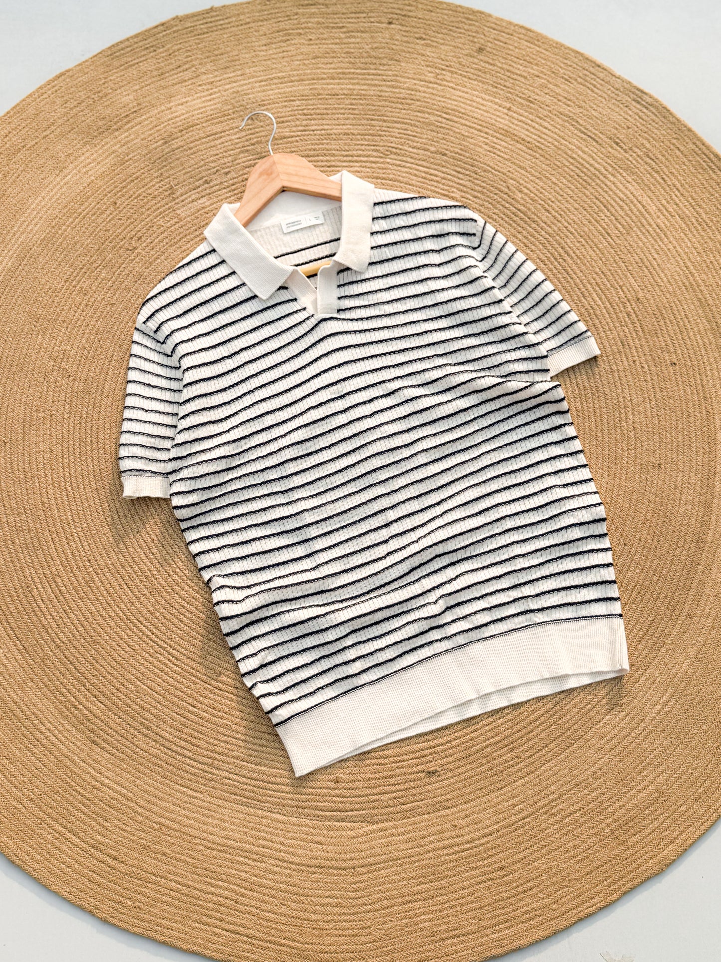 Cabana Knitted Polo - Off White