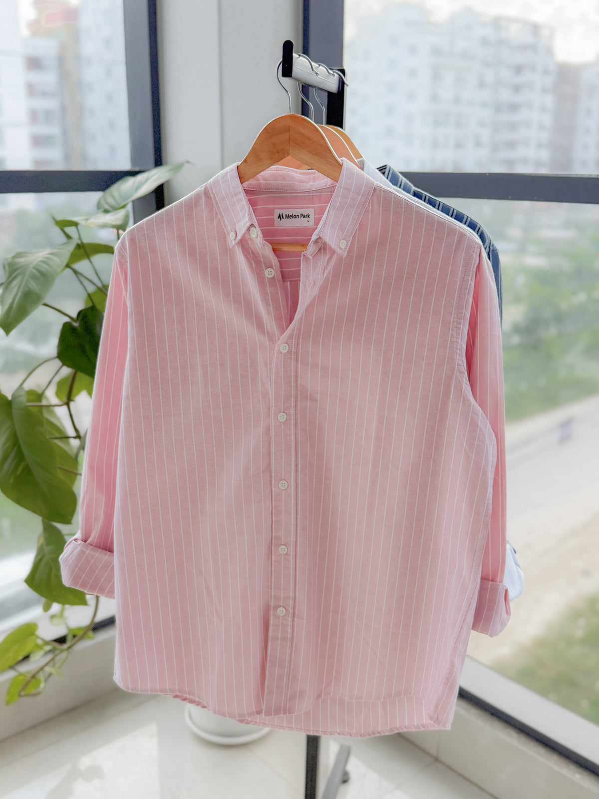 Gentle stripe shirt - Mauve stripe