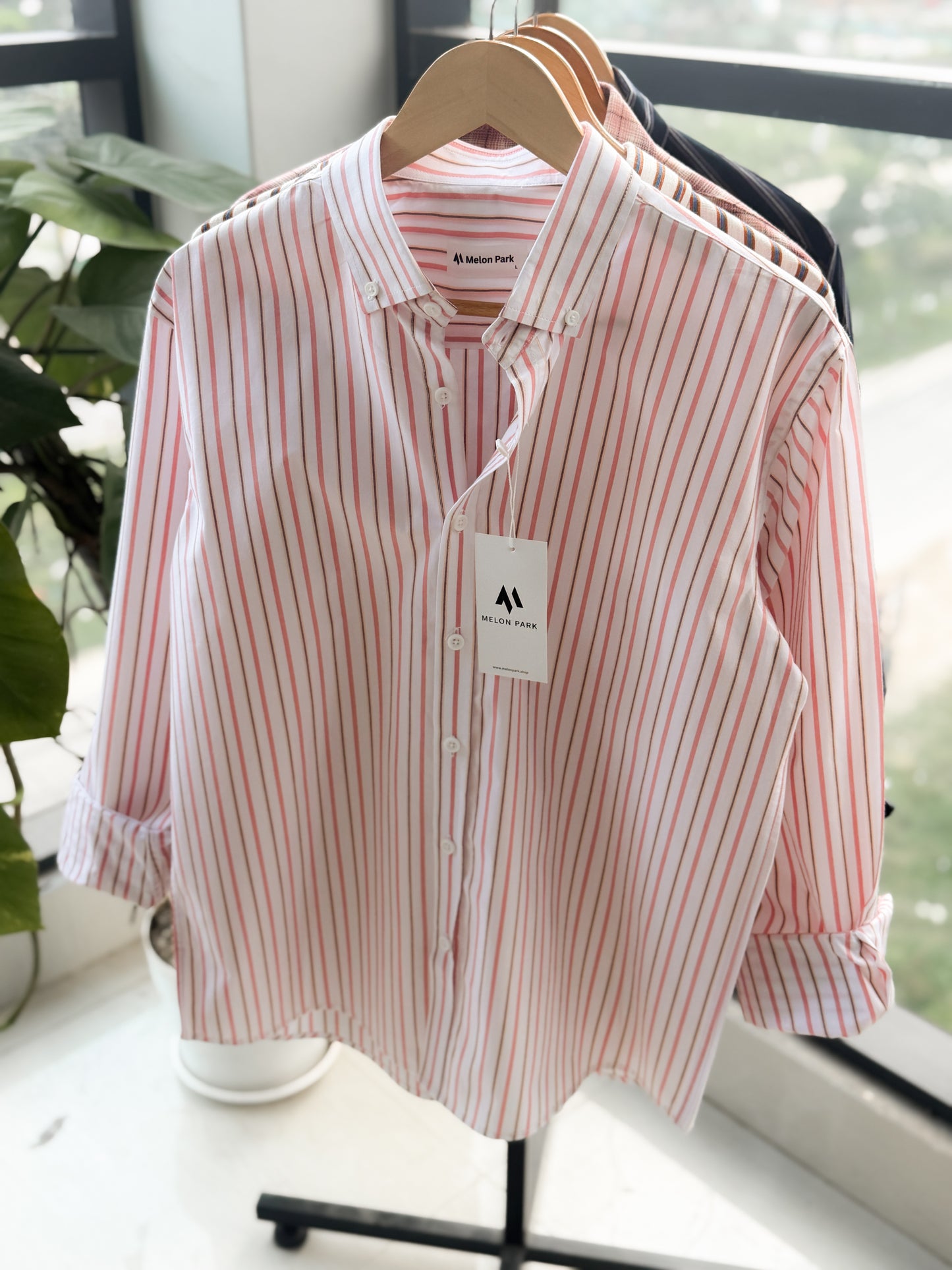 Gentle stripe shirt - Riviera Pink stripe