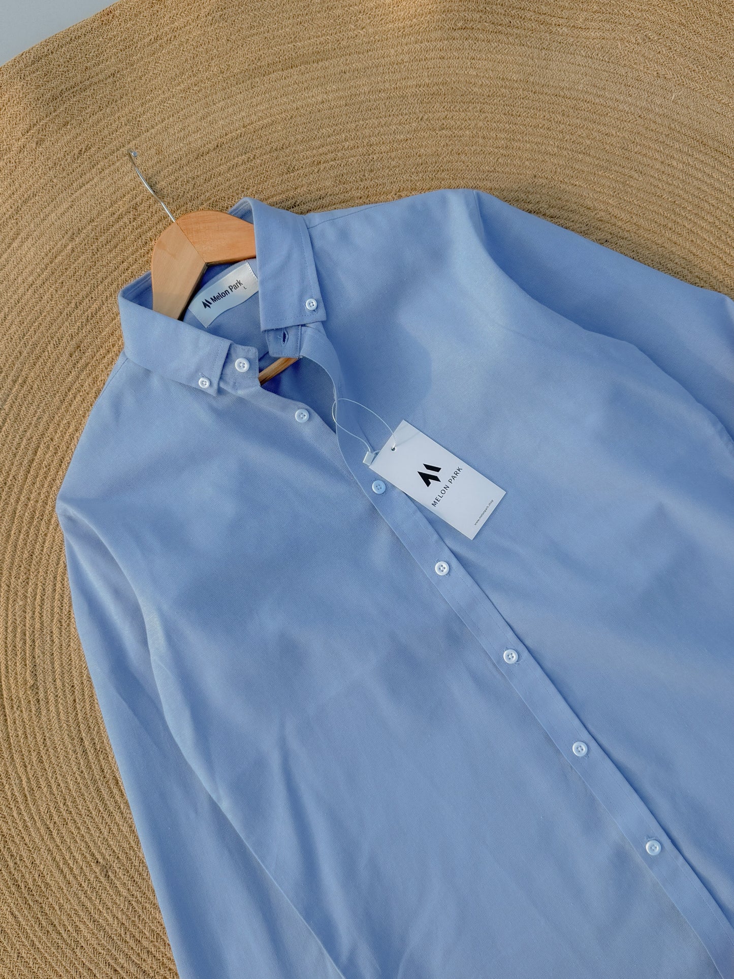 Signature Remi cotton shirt - Sky Blue