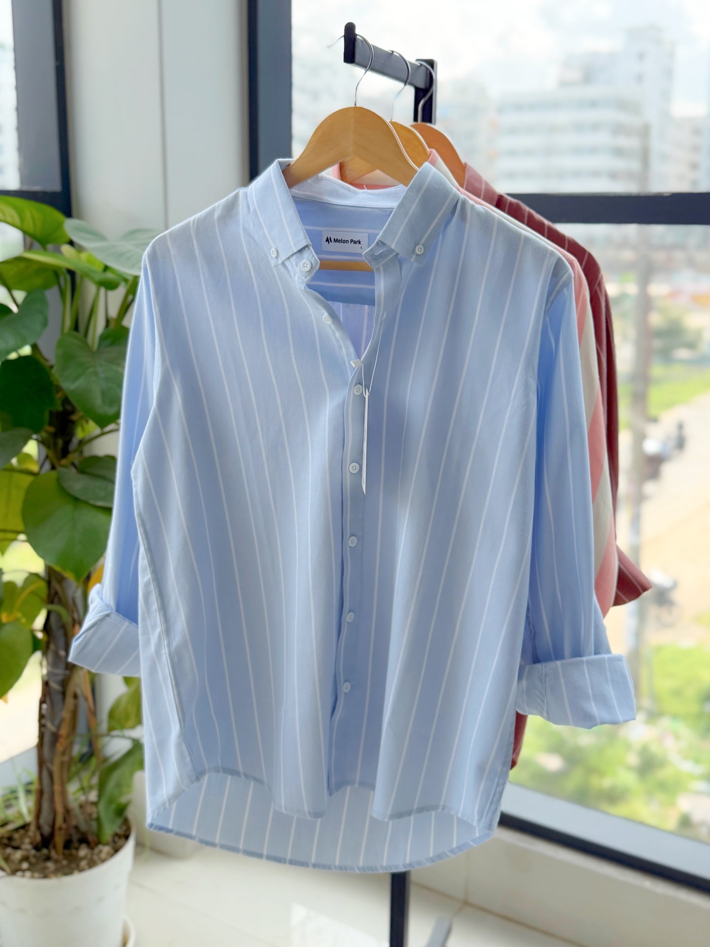 Gentle stripe shirt - Riviera Blue