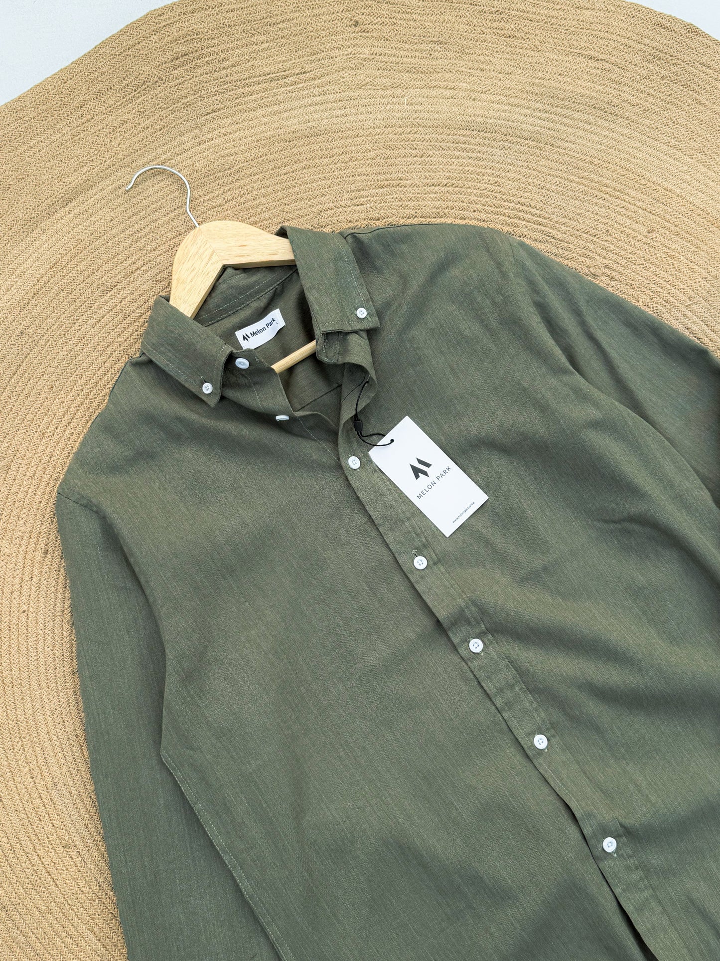 Signature Remi cotton shirt - Olive