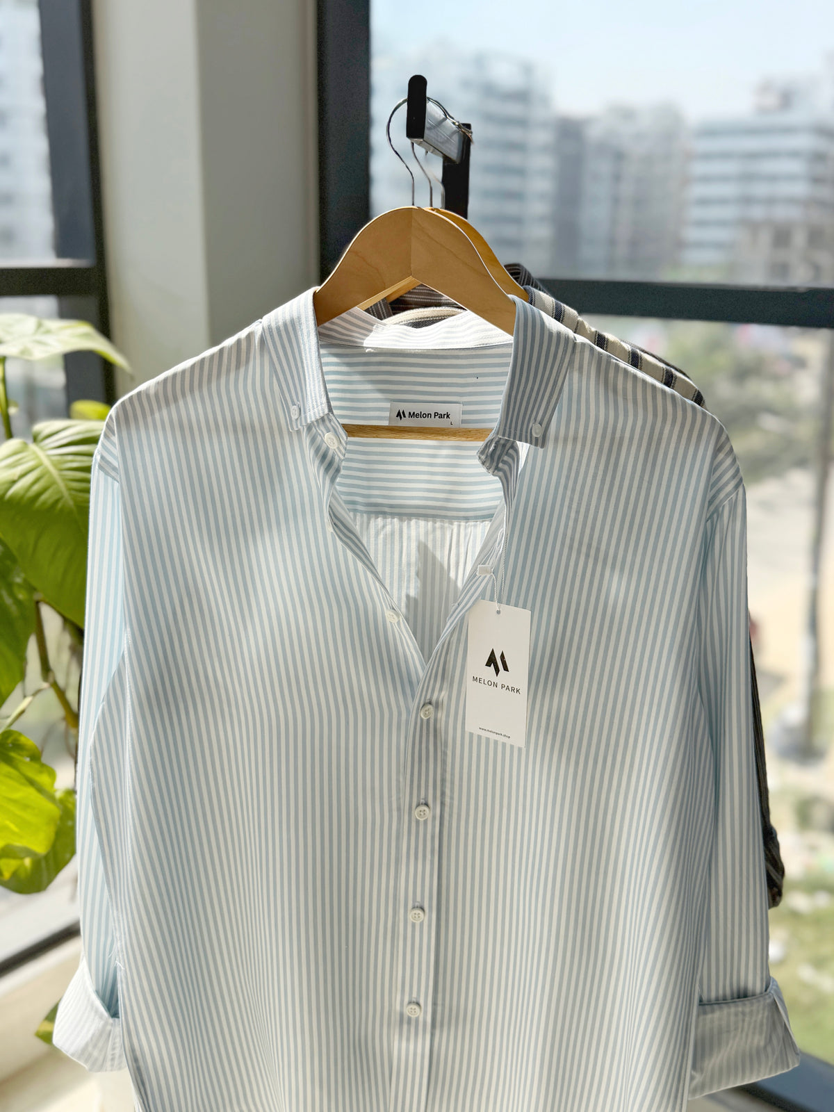 Gentle stripe shirt - Pacific Skyline