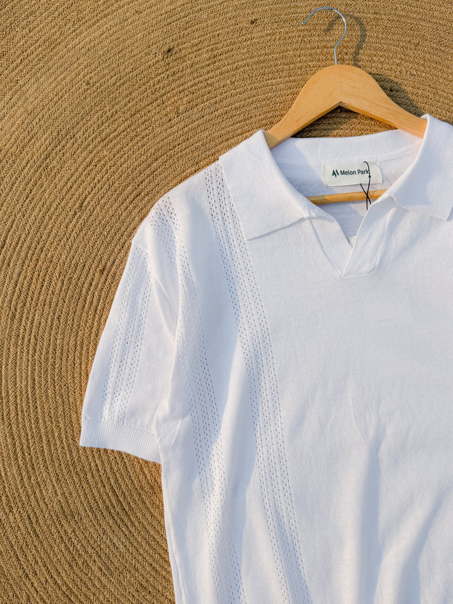 Gentle Breeze Knit Polo - White
