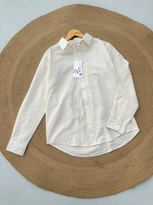 Refined full sleeve shirt - Calm Latte