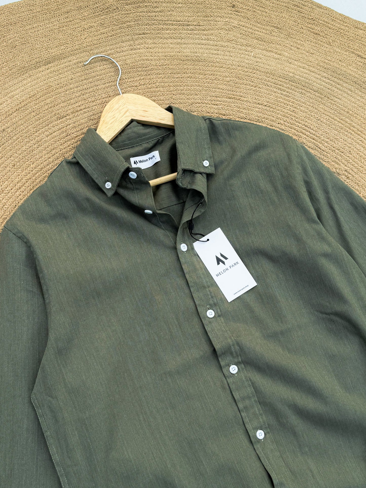 Signature Remi cotton shirt - Olive