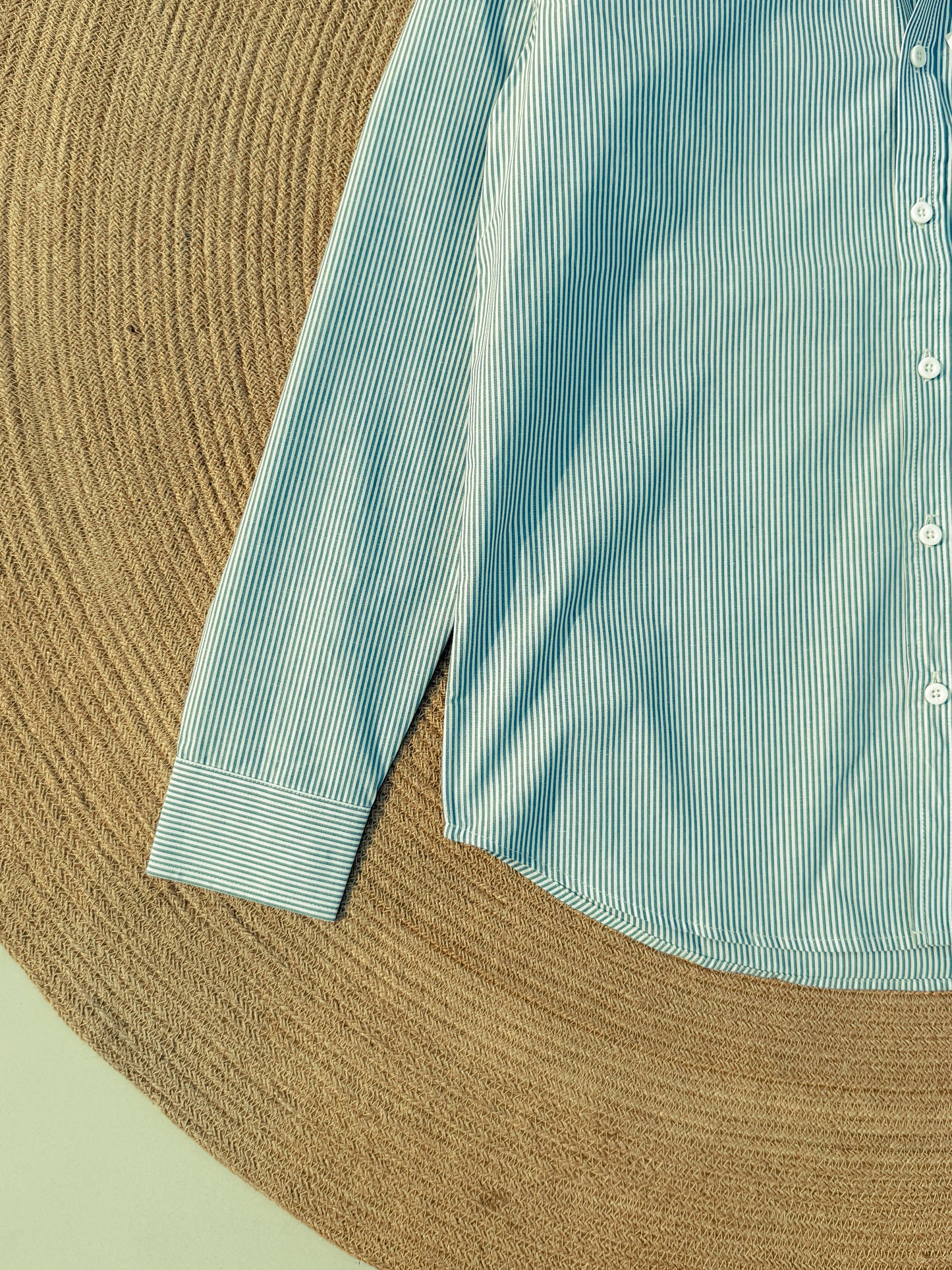 Old Money full sleeve shirt - Mint stripe