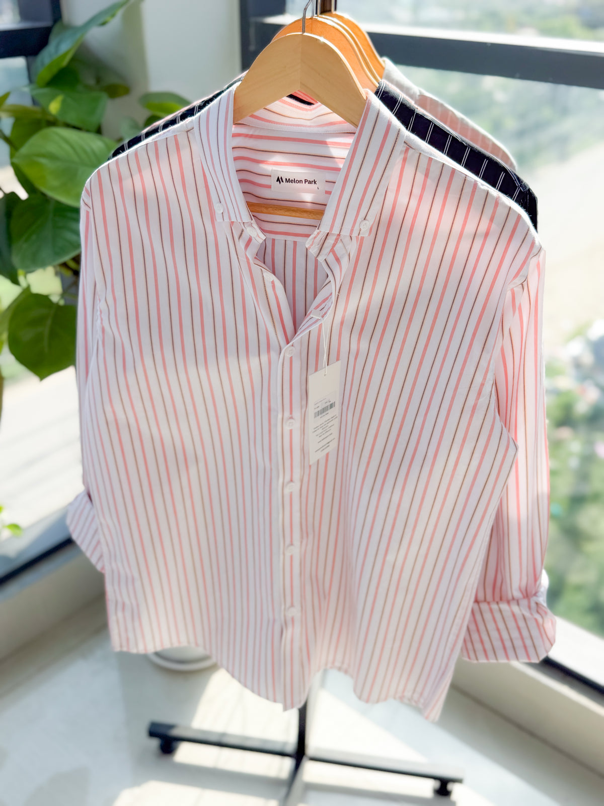 Gentle stripe shirt - Riviera Pink stripe