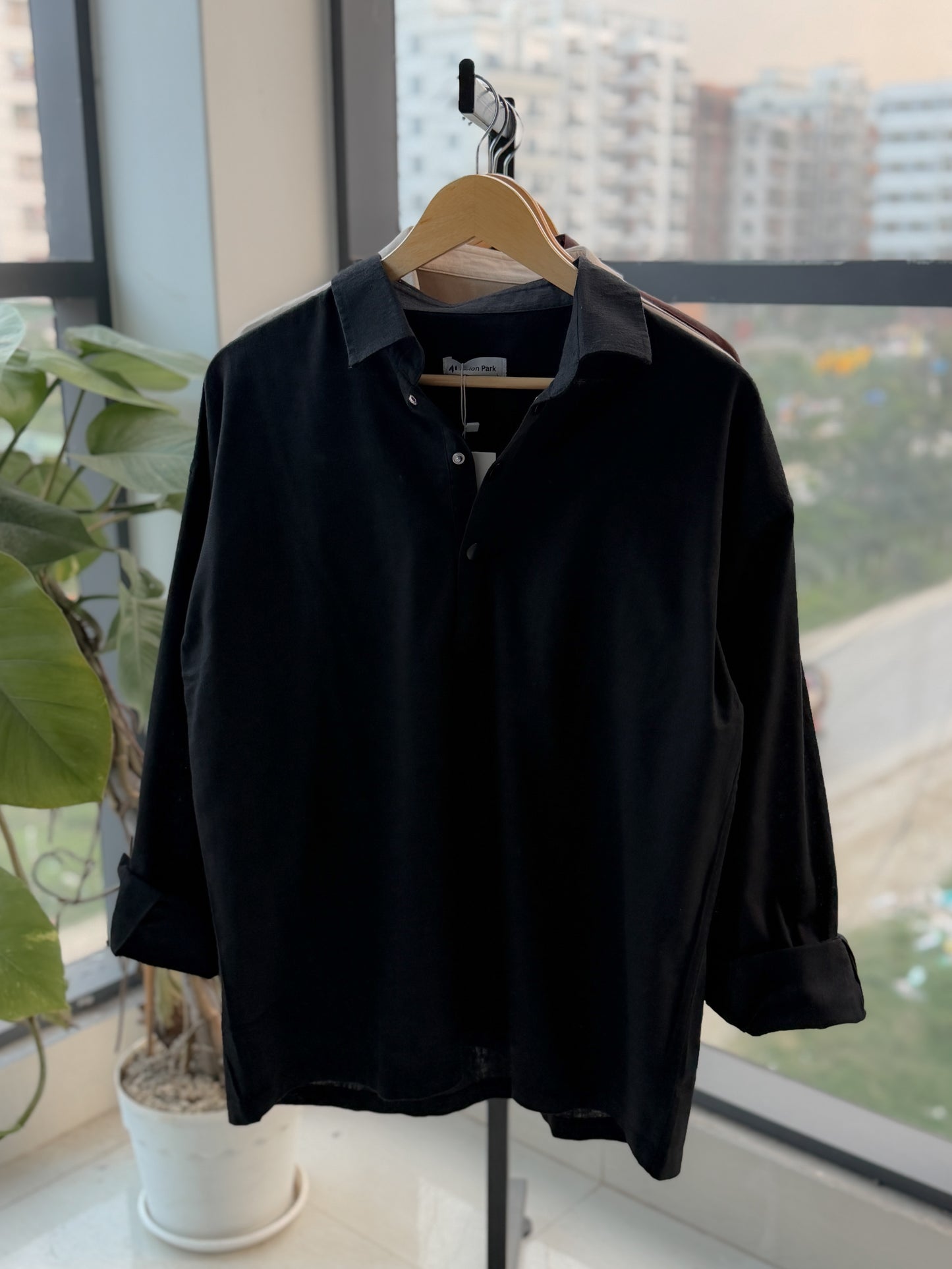 Fine Henley shirt - Black