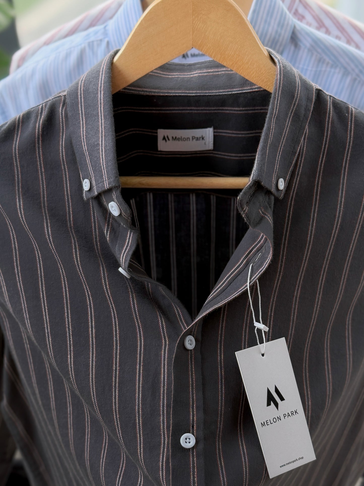 Gentle stripe shirt - Midnight Copper