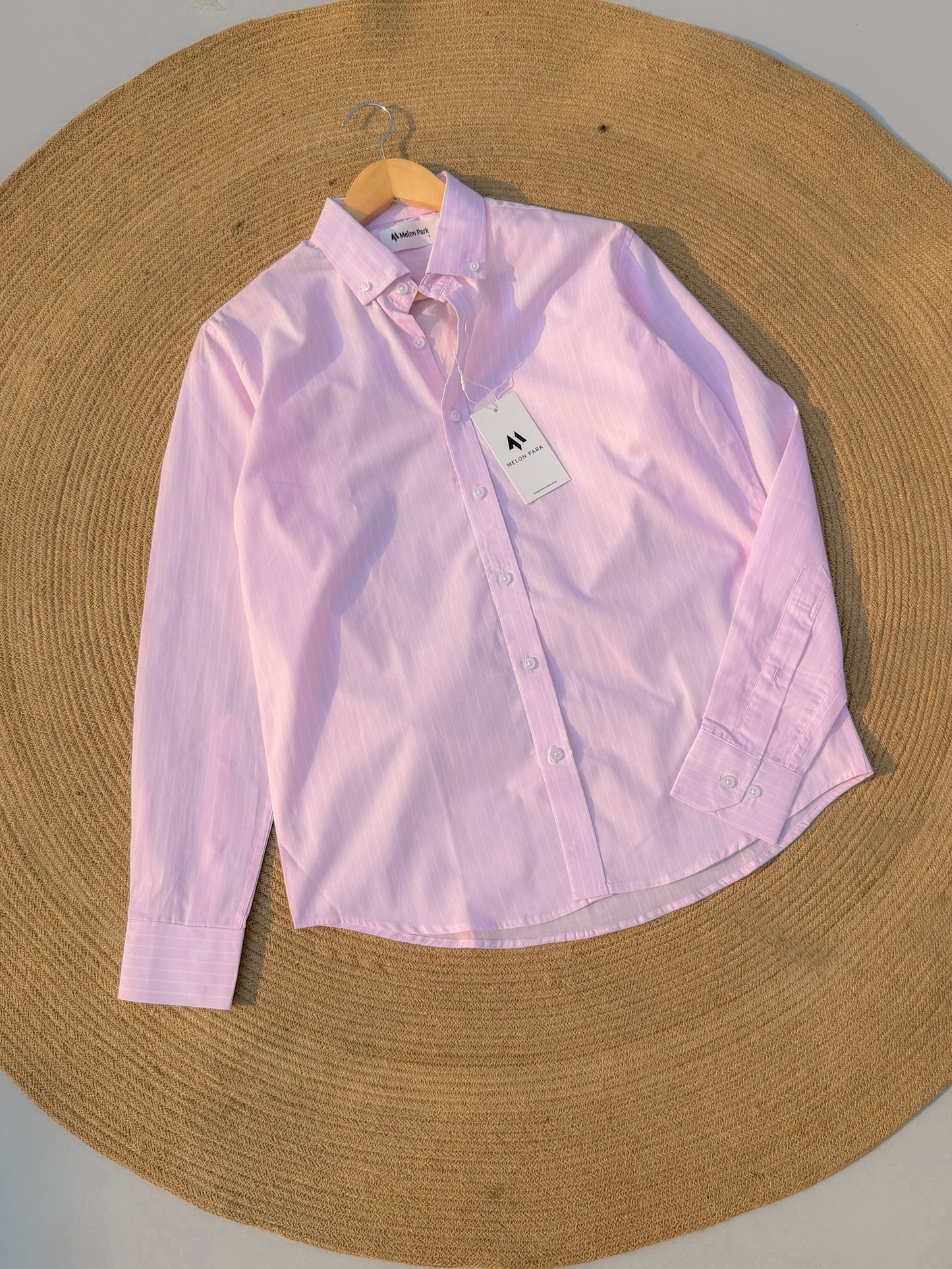 Old Money full sleeve shirt - Poplin Pink