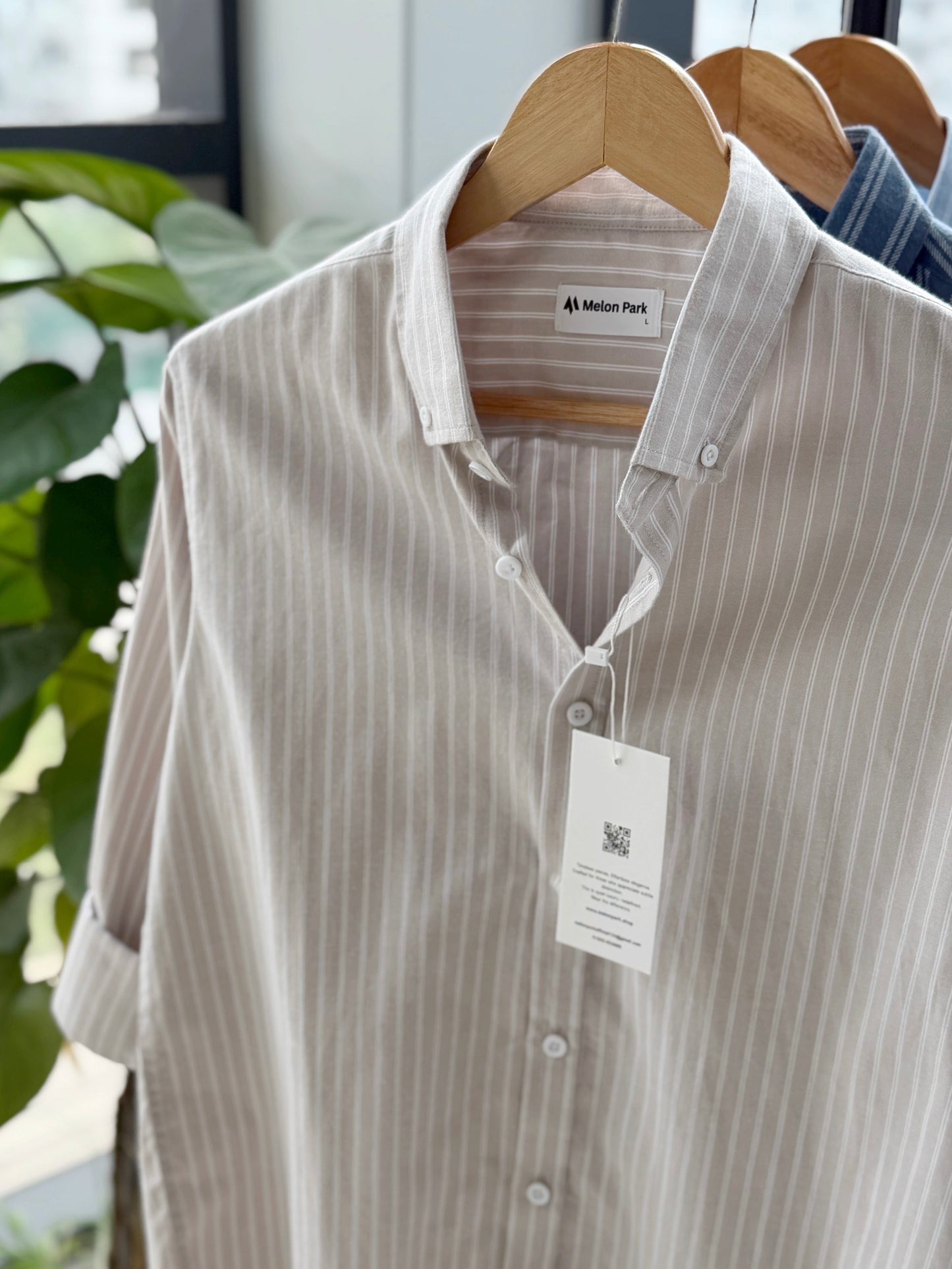 Gentle stripe shirt - Dune stripe