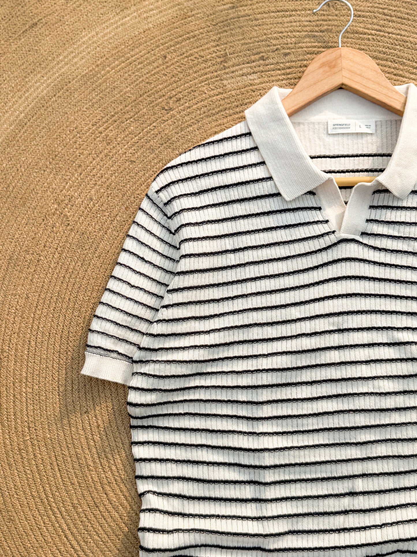 Cabana Knitted Polo - Off White