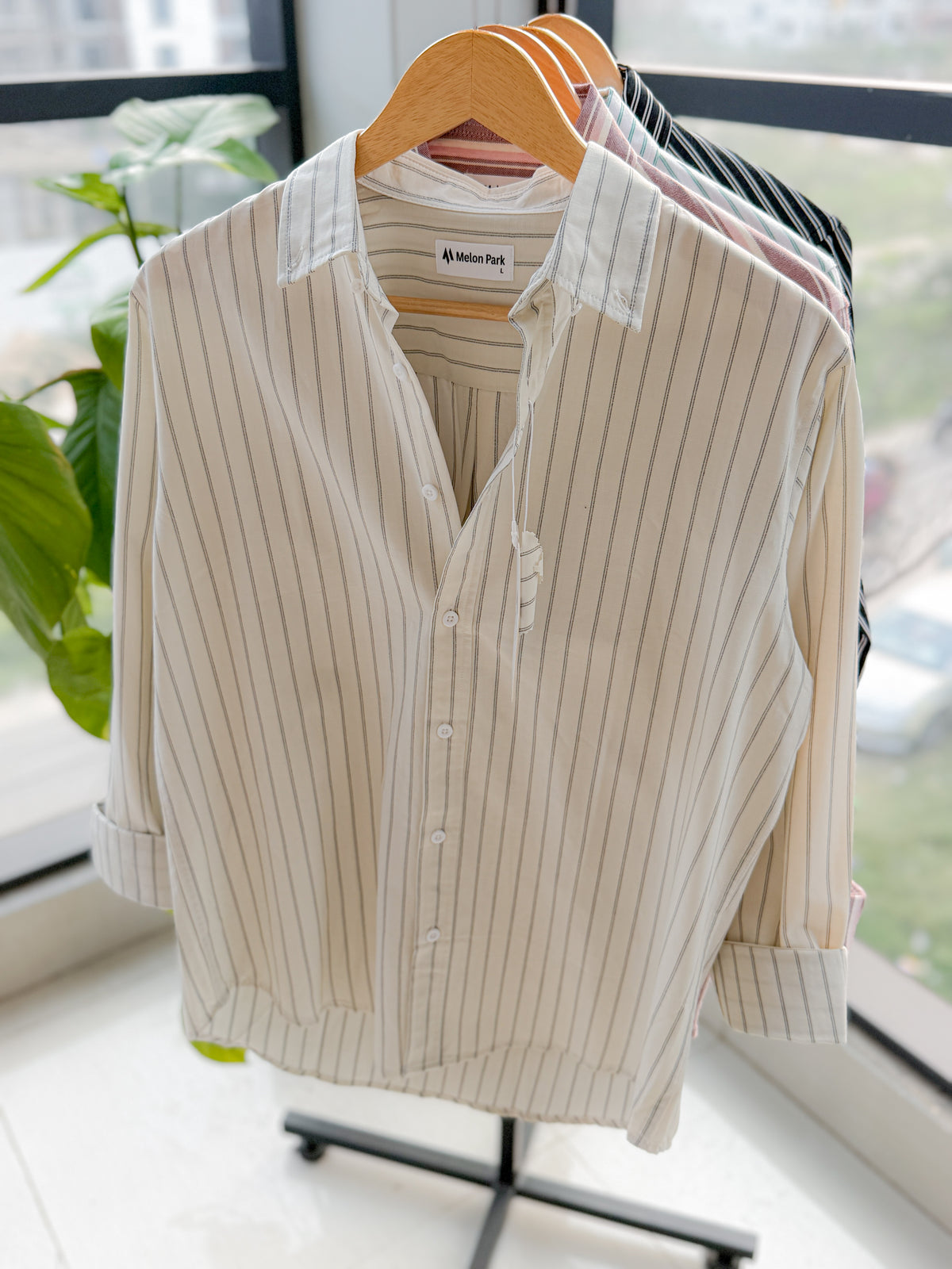 Gentle stripe shirt - Sandline Off white