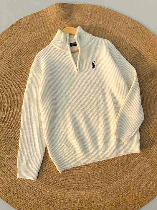 Cozy knitted Sweater - Soft Off white