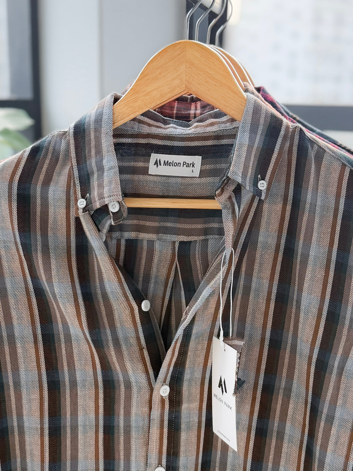 Gentle stripe shirt - Highland Fog