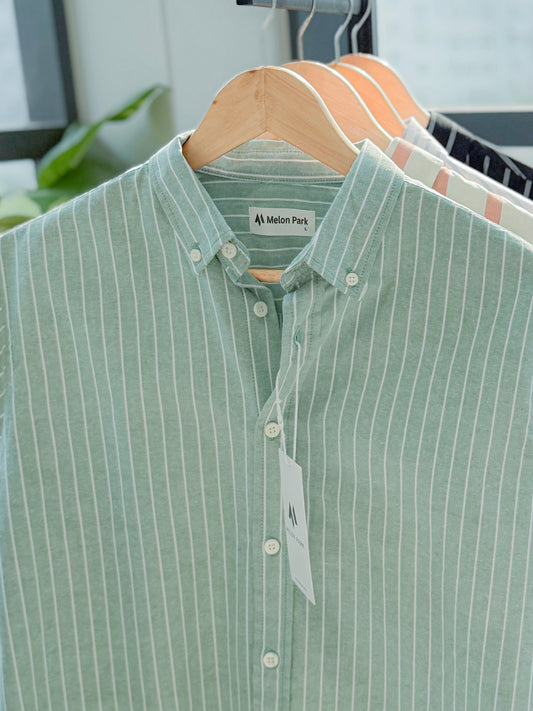 Gentle stripe shirt - Mint meadow stripe