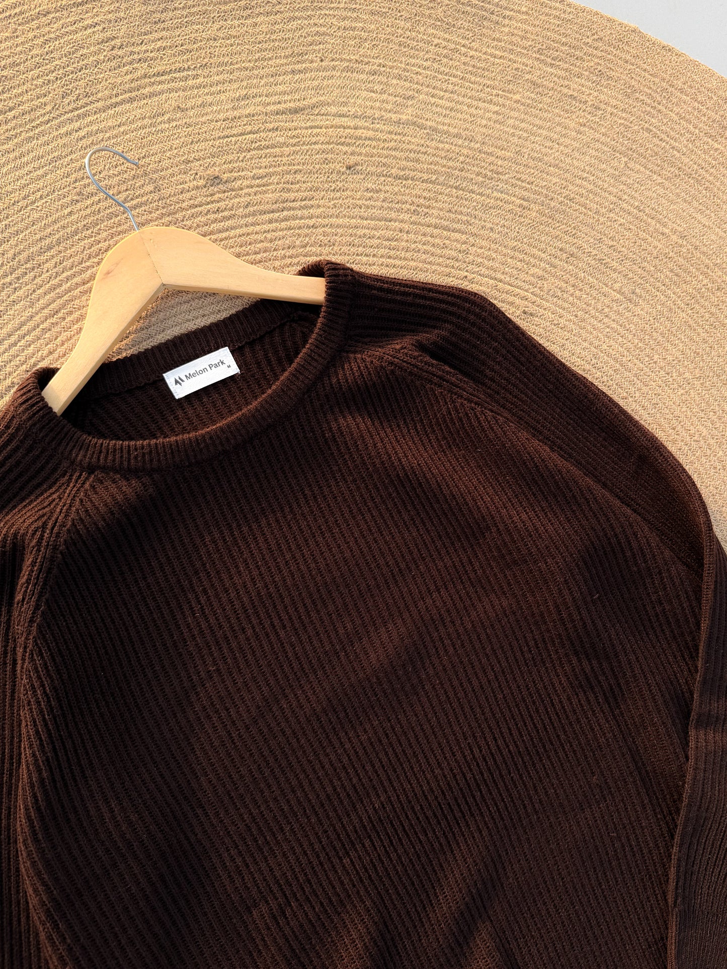 Knitted Signature Sweatshirt - Chocolate