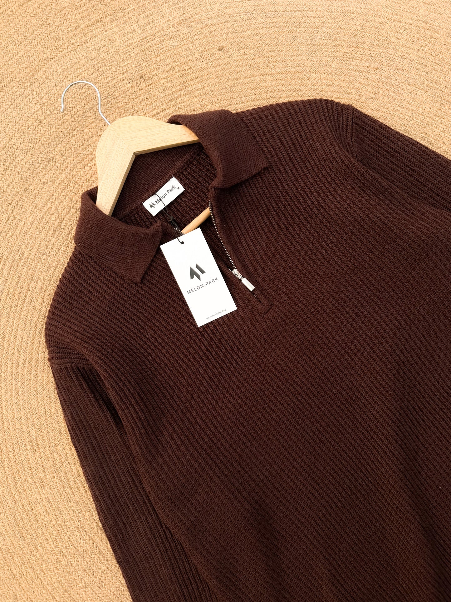 Rich Sweater Polo - Chocolate